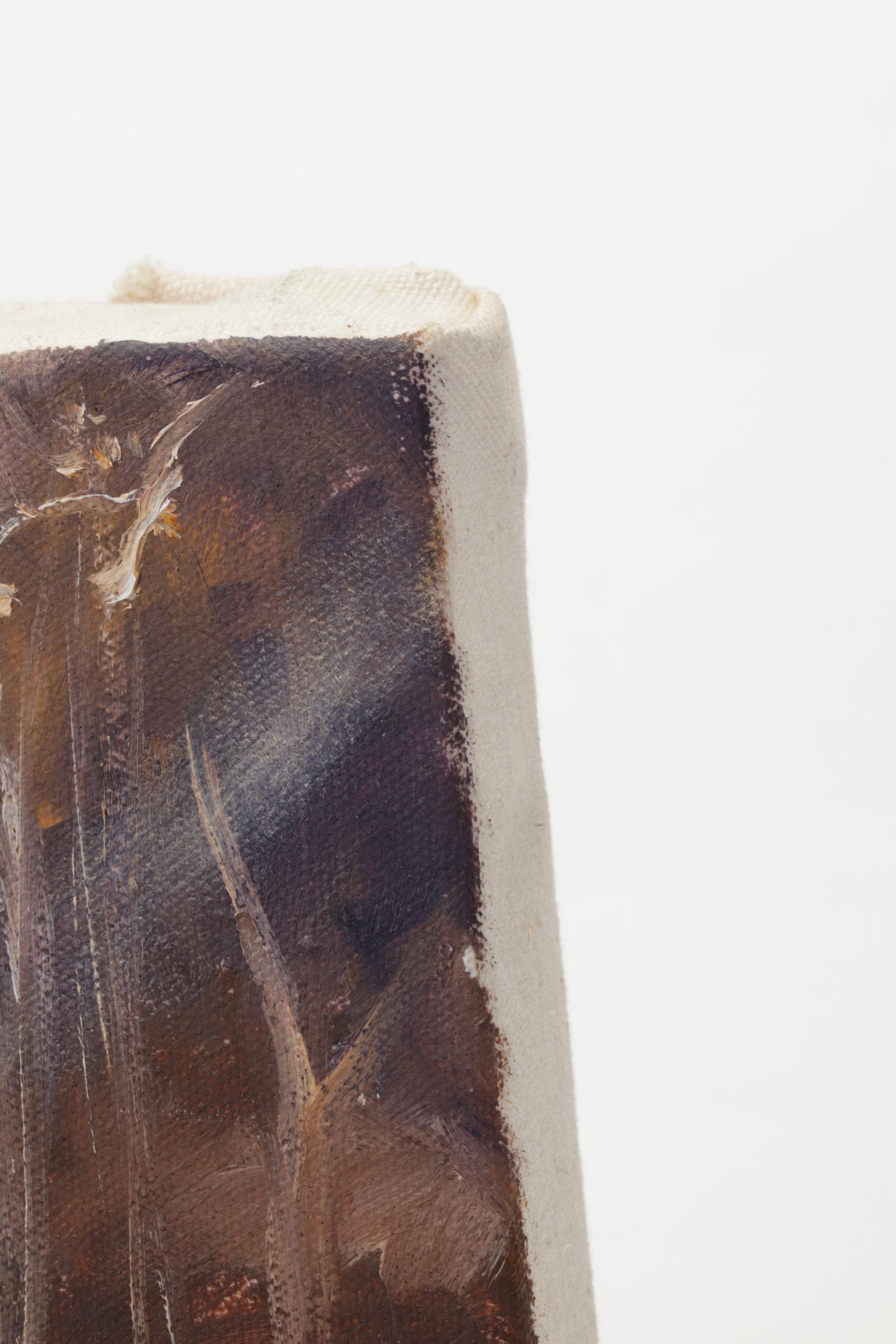 N. Mukuna Oil Painting "Cape Buffalo (African)," Circa 1990