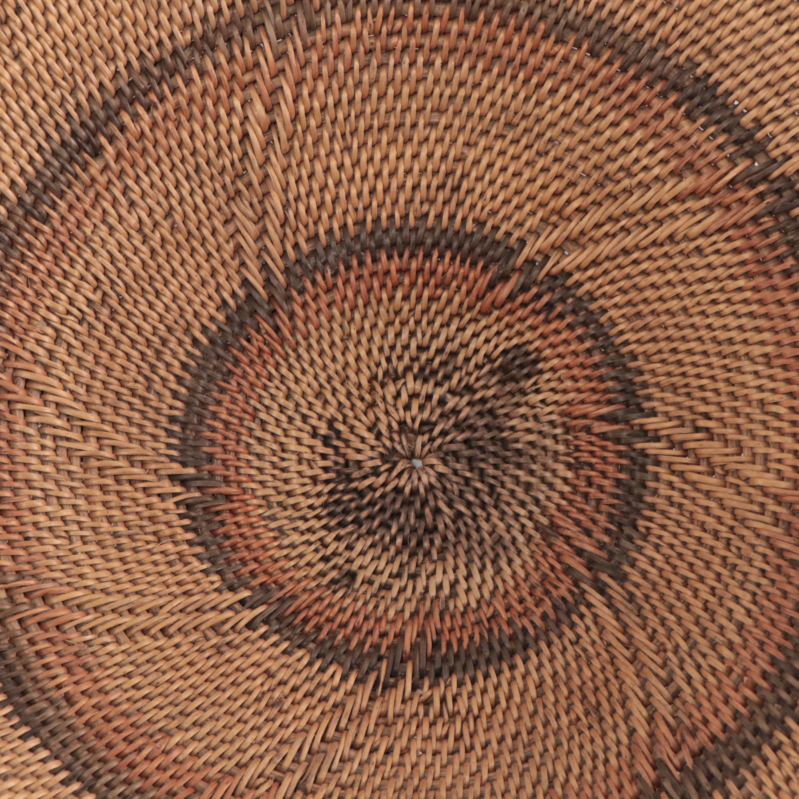 Mbunda Woven Makenge Root Basket, Zambia