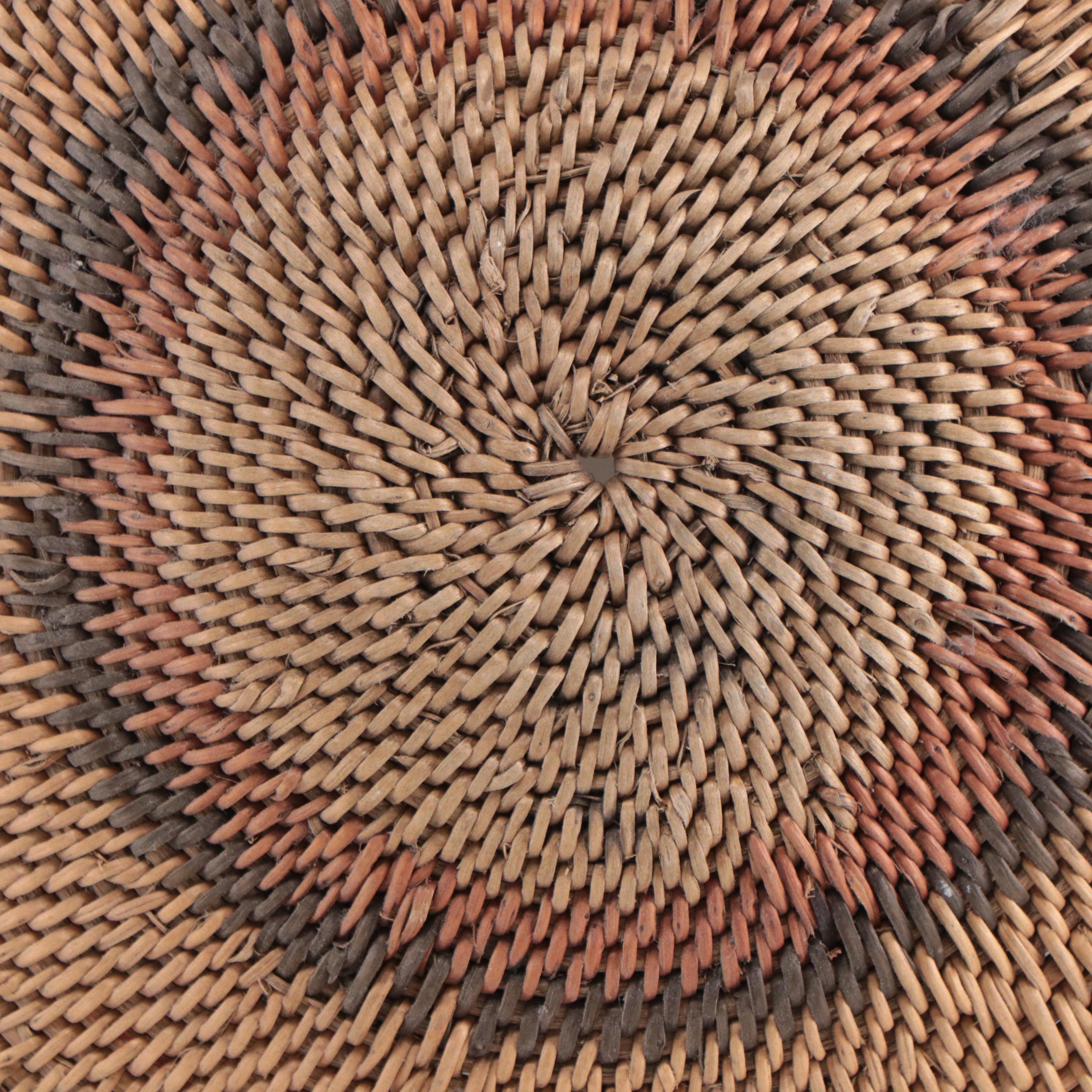 Mbunda Woven Makenge Root Basket, Zambia