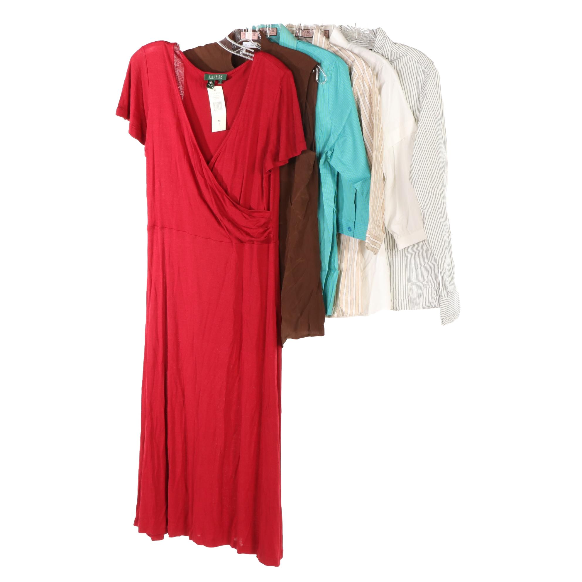 Thomas Pink Button-Down Shirts and Lauren Ralph Lauren Faux Wrap Dress