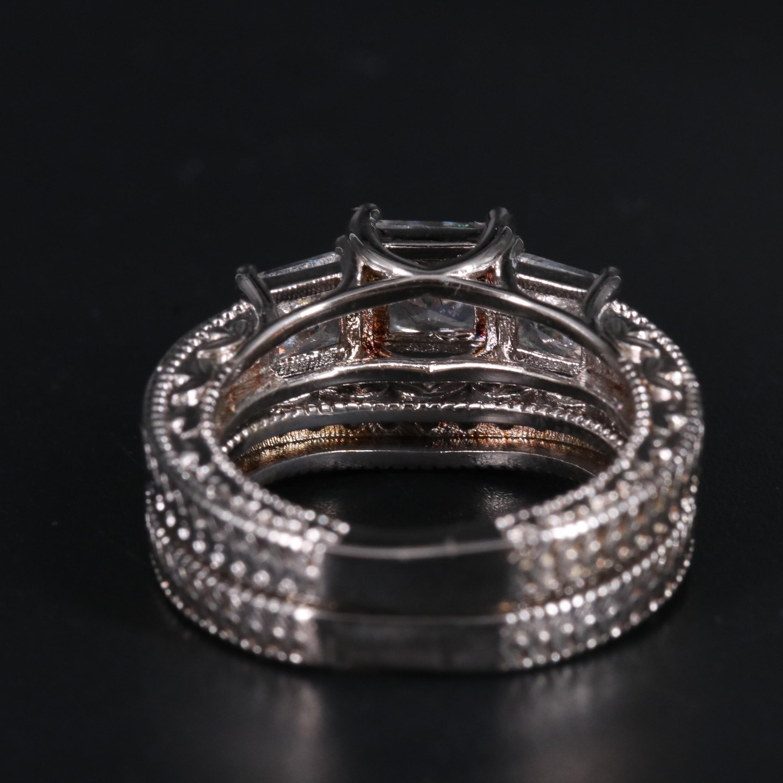 Cubic Zirconia Ring and Enhancer Band