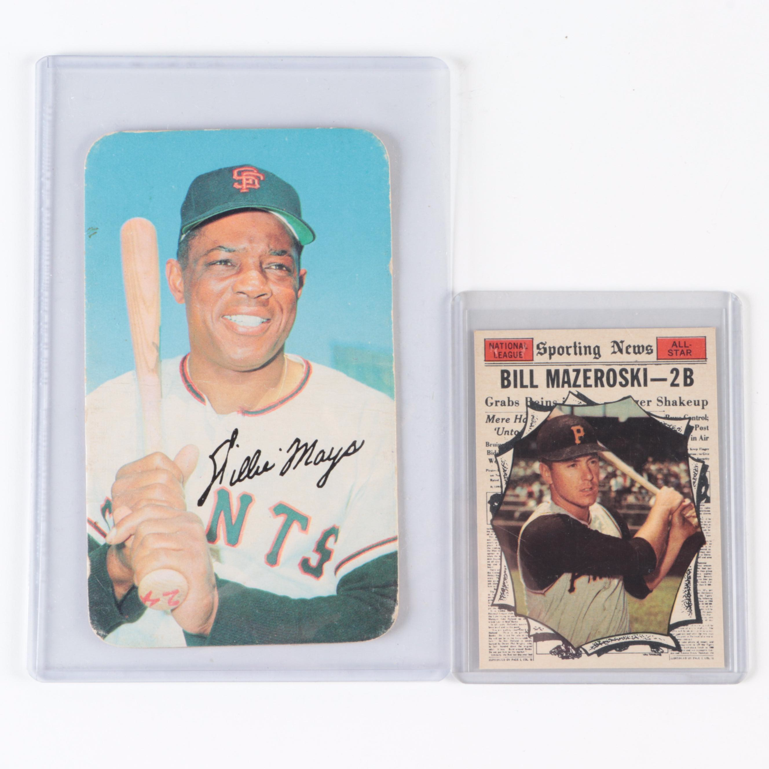 Topps, Other Baseball Cards with Mays, Mazeroski, Supers and More, 1960s–1990s