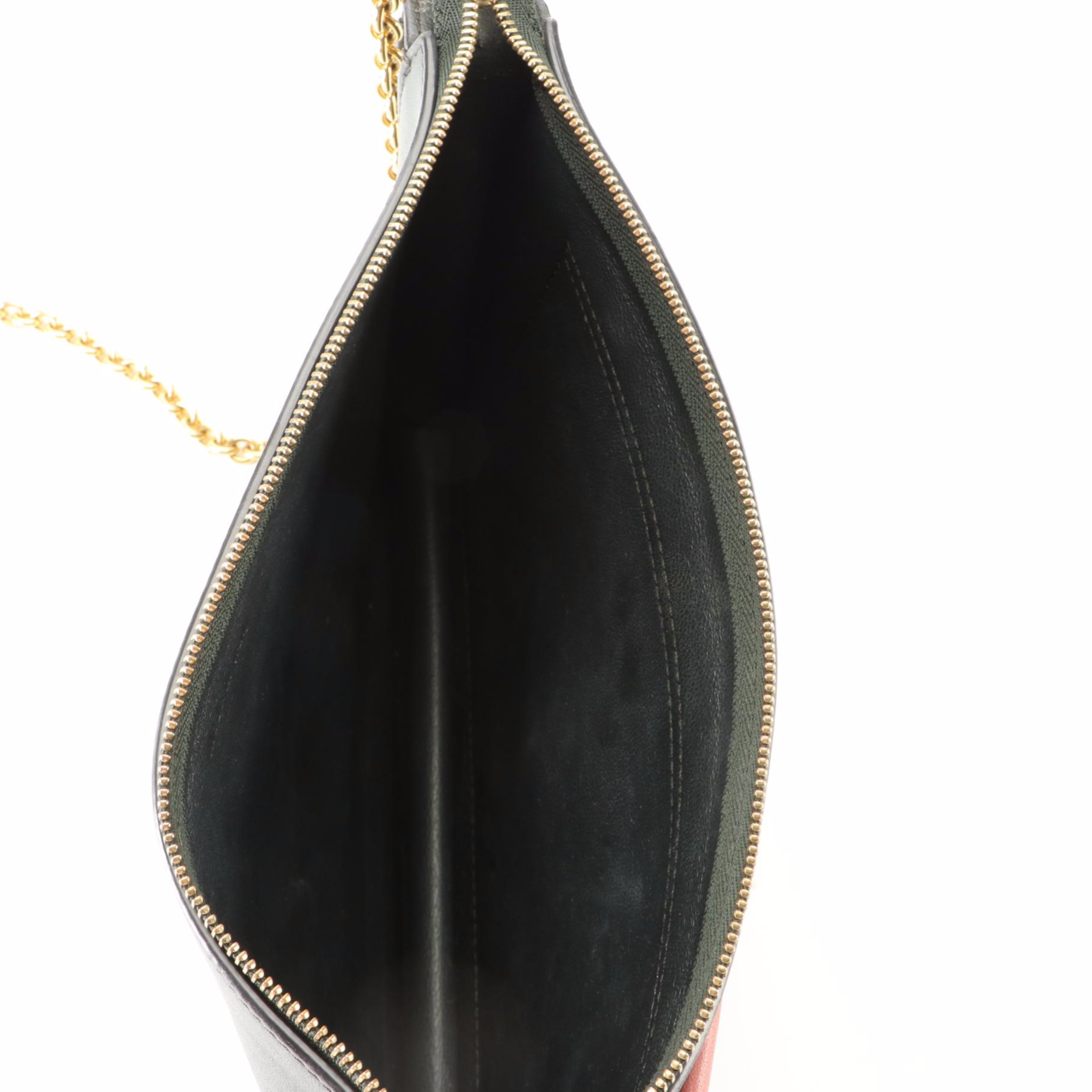 Céline Pocket Clutch in Tri-Color Calfskin Leather with Chain Strap