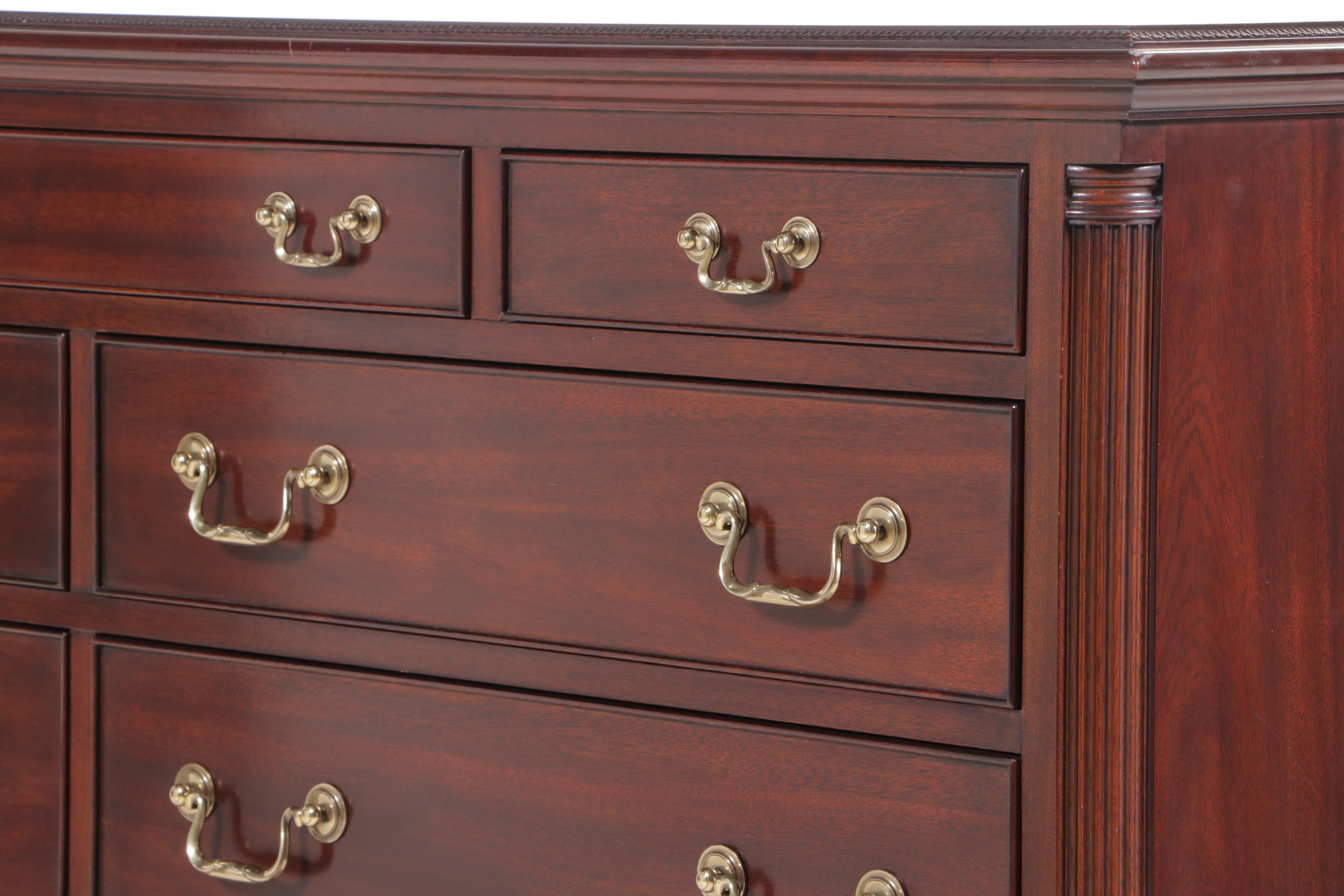 Henkel-Harris Chippendale Style Mahogany Twelve-Drawer Chest