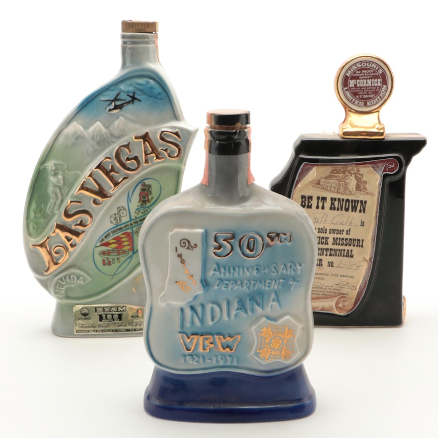 Jim Beam and Other Ceramic Commemorative Decanters