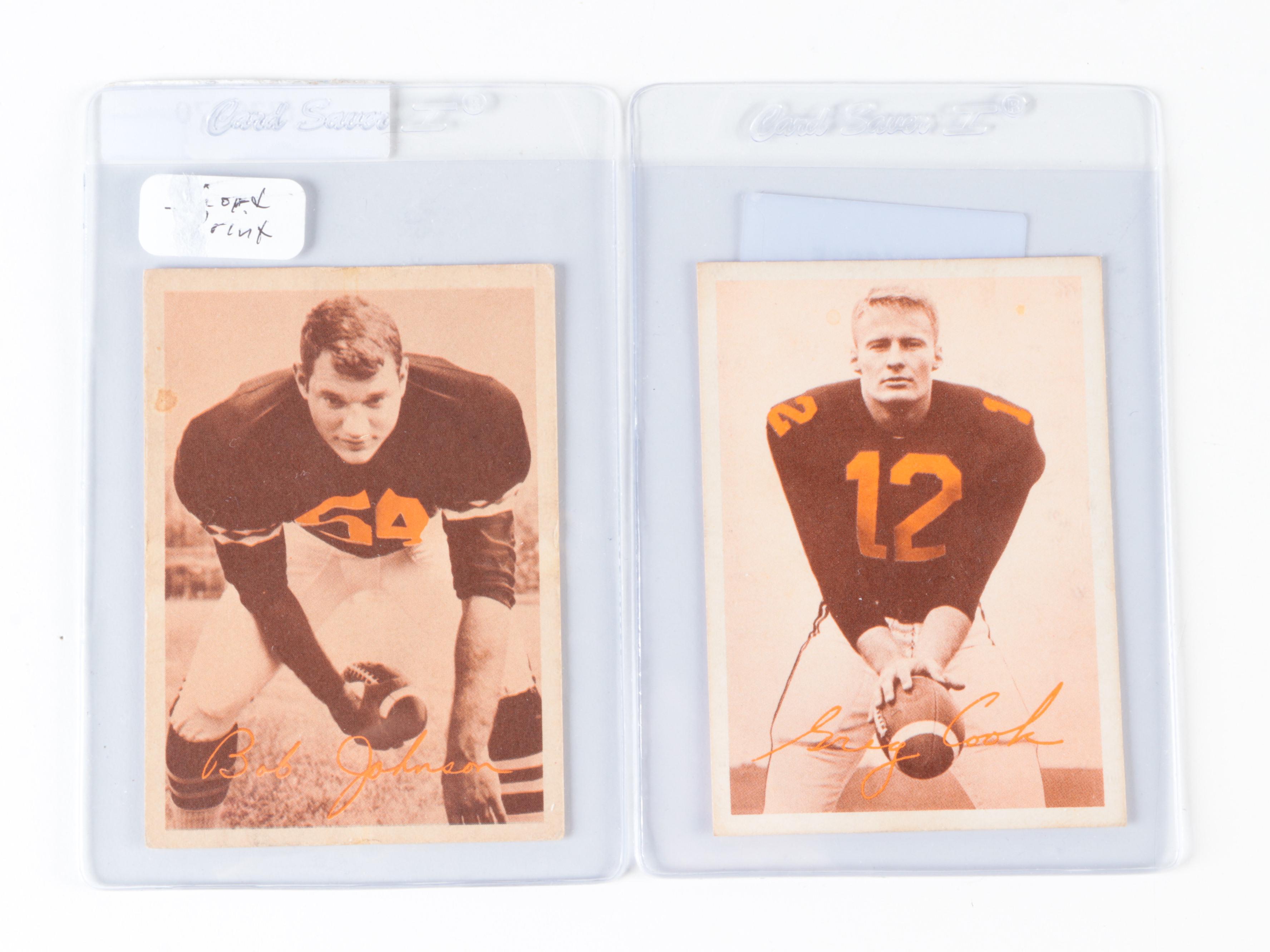 1969 Tresler Comet Cincinnati Bengals Football Cards with Cook, Johnson, More