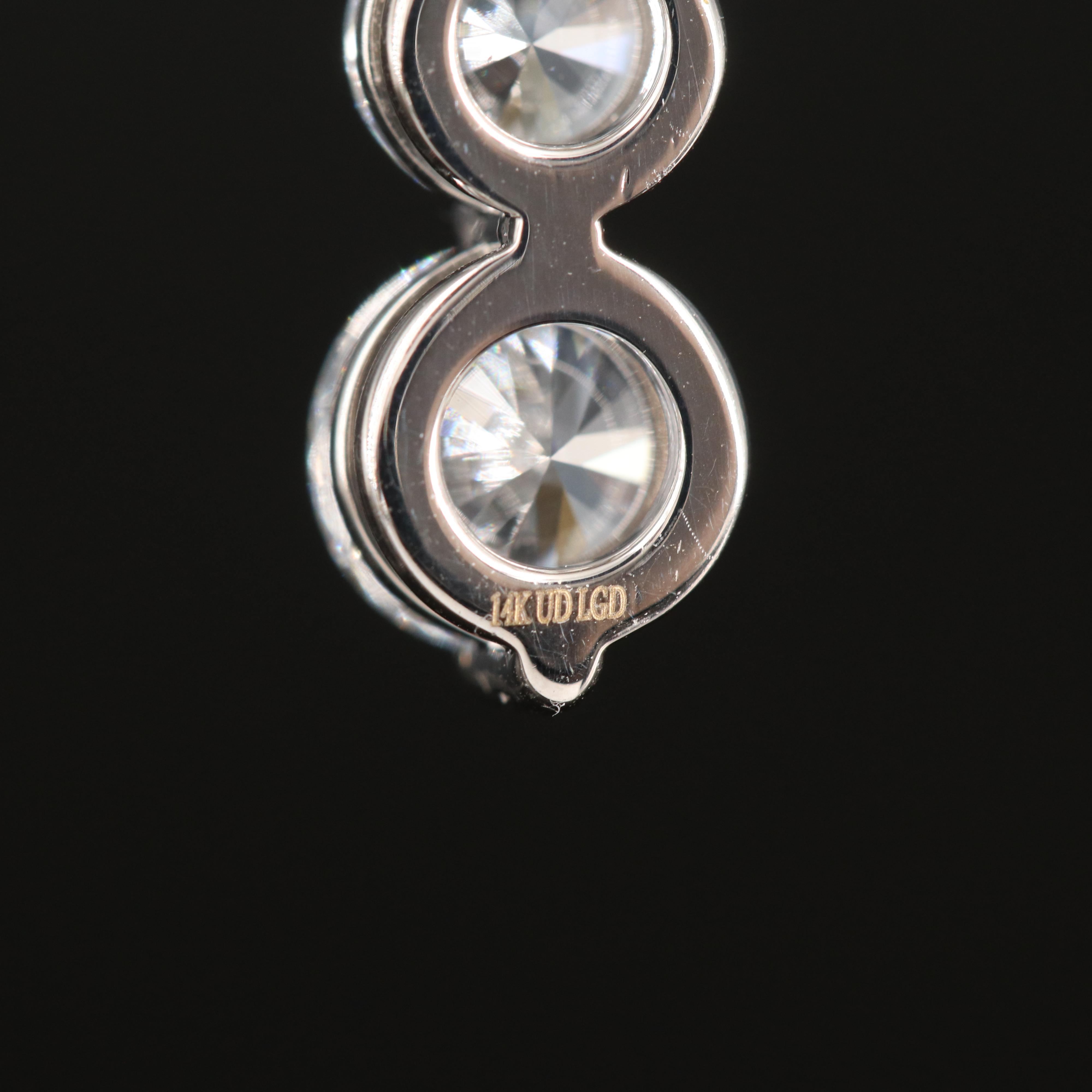 14K 1.58 CTW Lab Grown Diamond Graduated Pendant