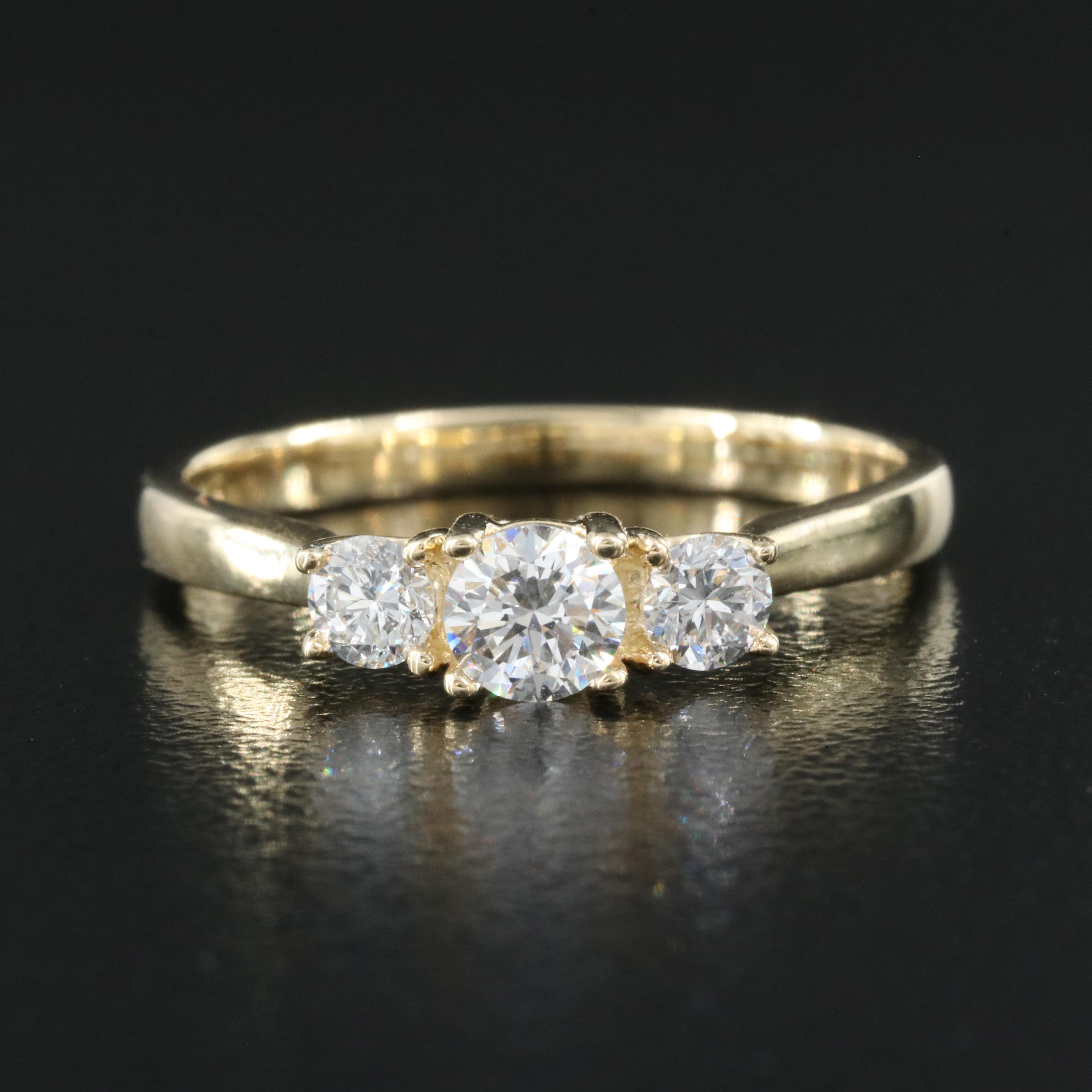 14K 0.45 CTW Lab Grown Diamond Ring with IGI Report
