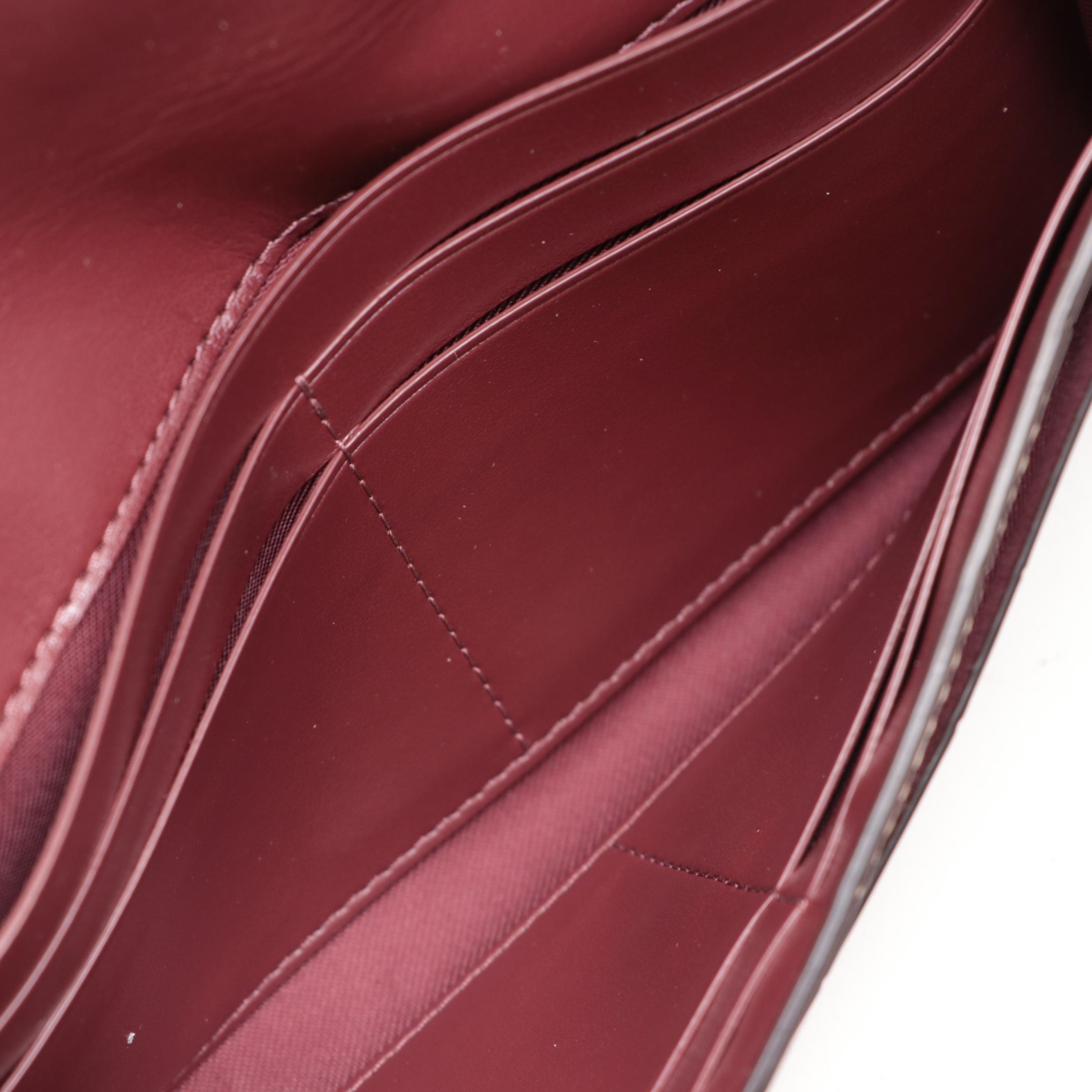 Coach Top Handle Handbag with Continental Wallet in Embossed Leather