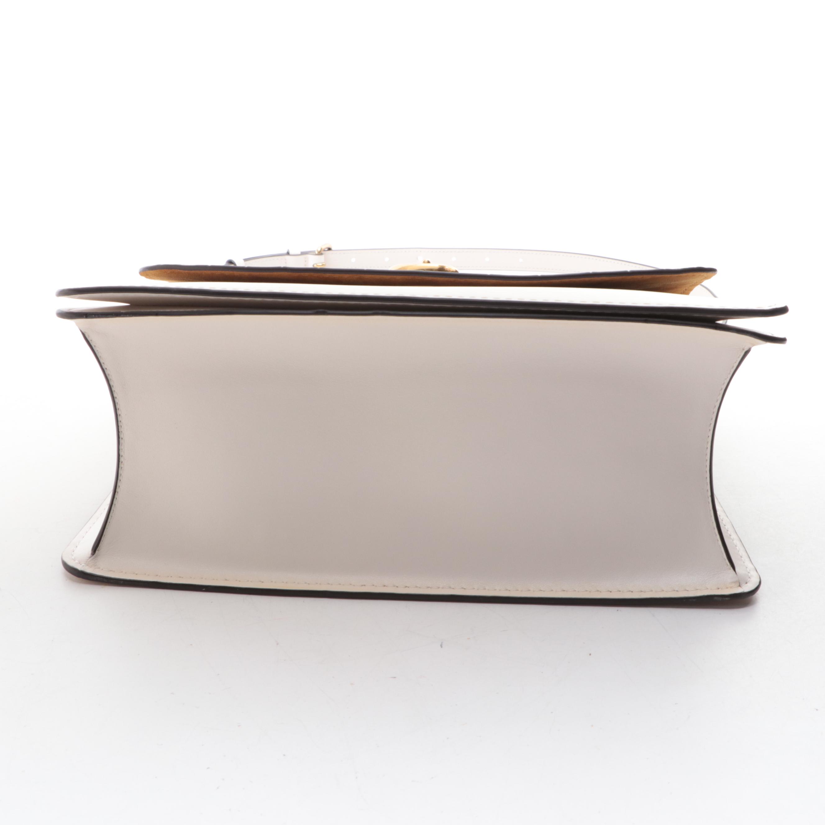 Coach Top Handle Handbag with Continental Wallet in Embossed Leather