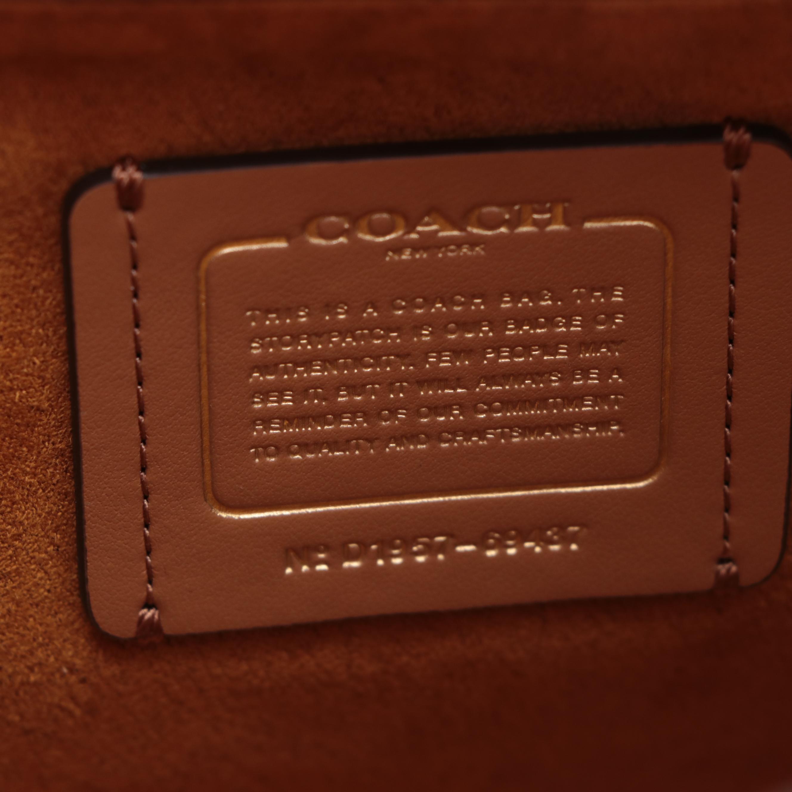 Coach Top Handle Handbag with Continental Wallet in Embossed Leather