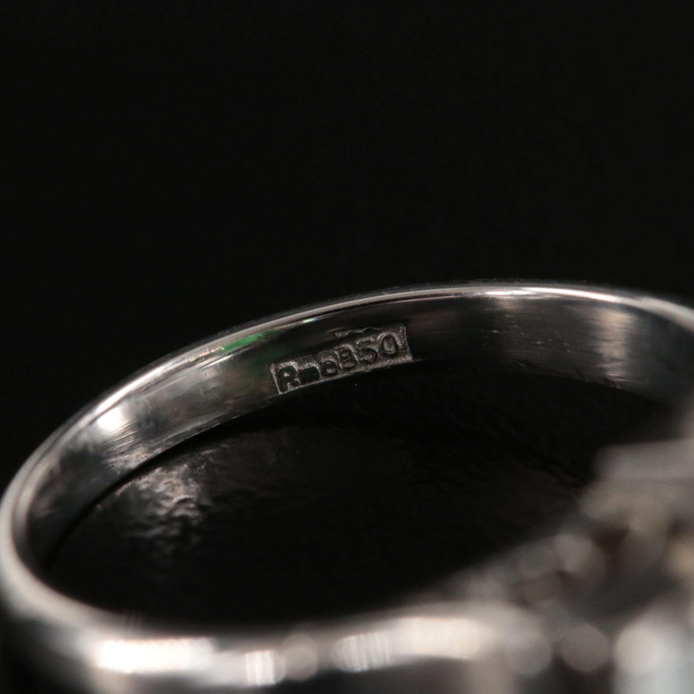 Platinum 3.85 CT Emerald and Diamond Ring