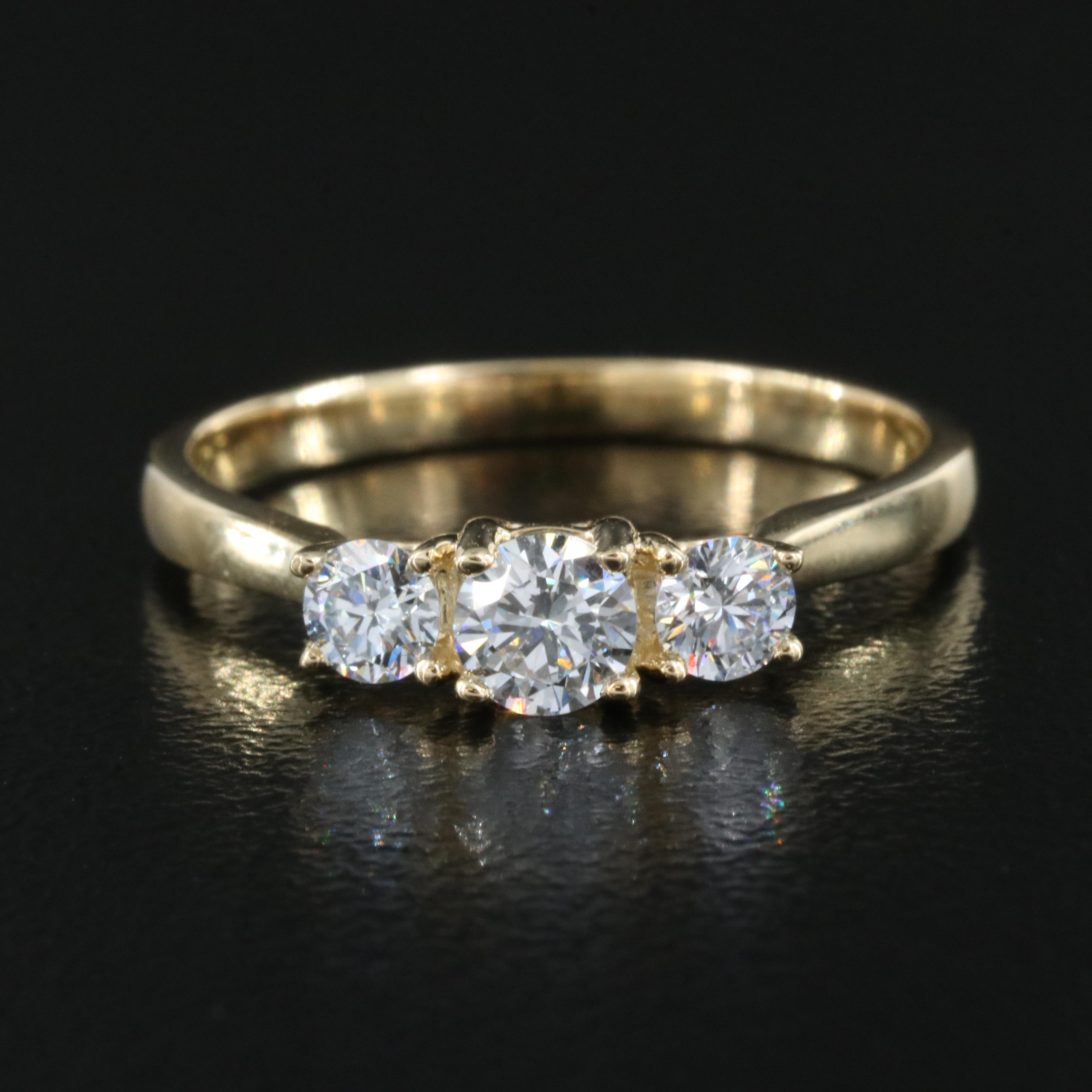 14K 0.47 CTW Lab Grown Diamond Ring with IGI Report
