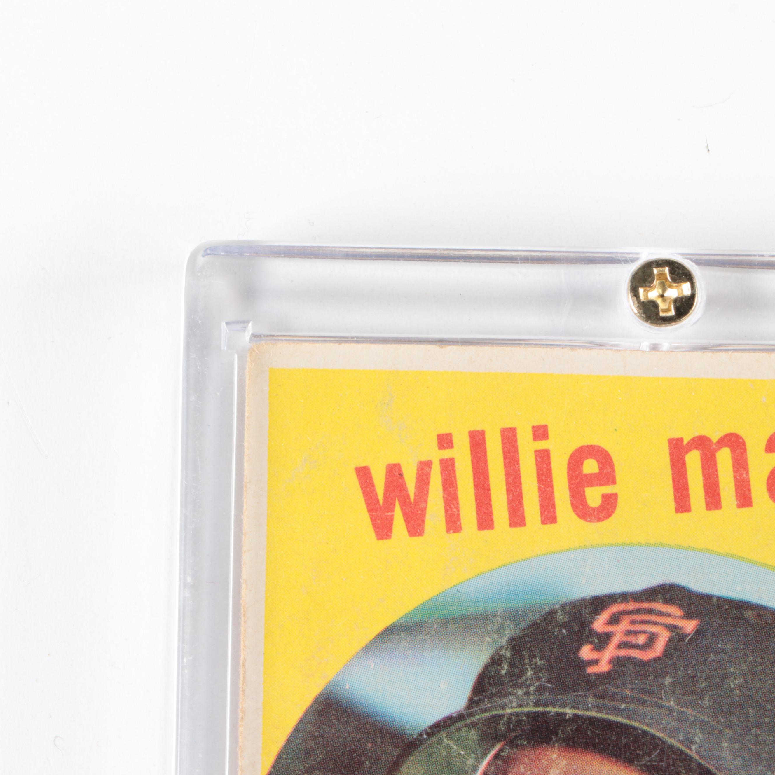 1958 and 1959 Topps Ted Williams and Willie Mays Baseball Cards