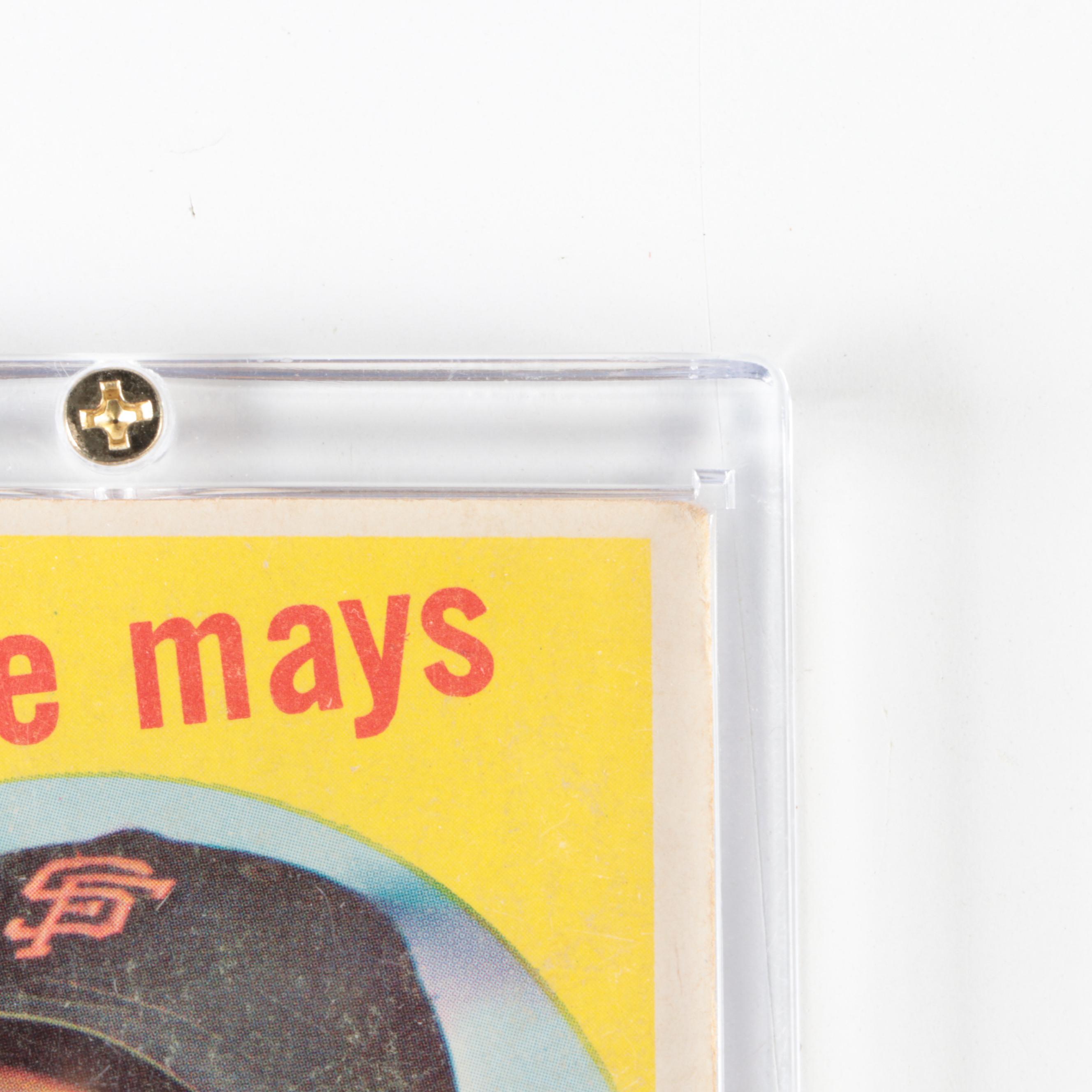 1958 and 1959 Topps Ted Williams and Willie Mays Baseball Cards