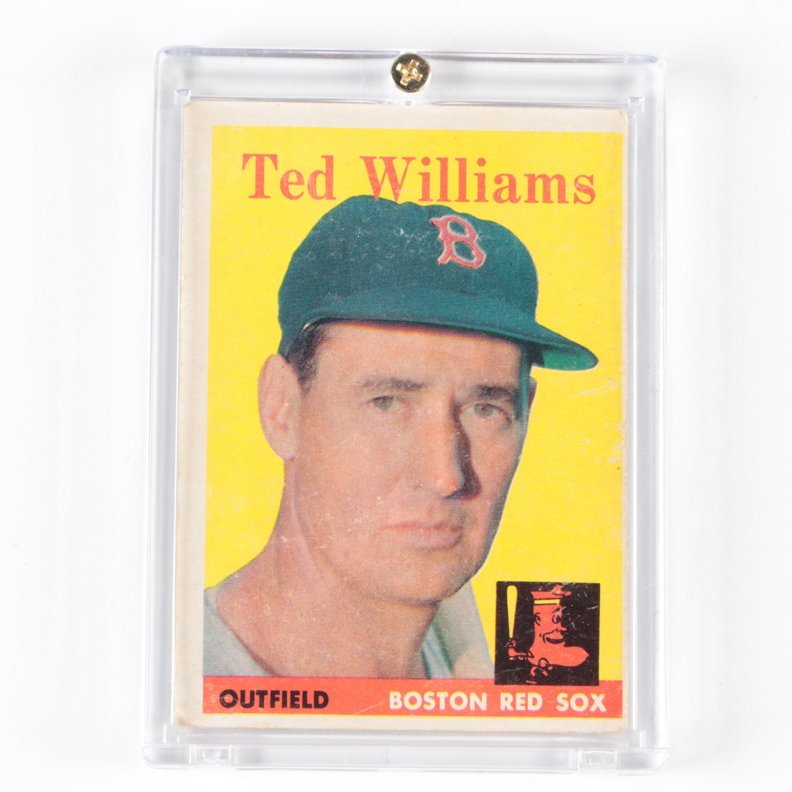 1958 and 1959 Topps Ted Williams and Willie Mays Baseball Cards