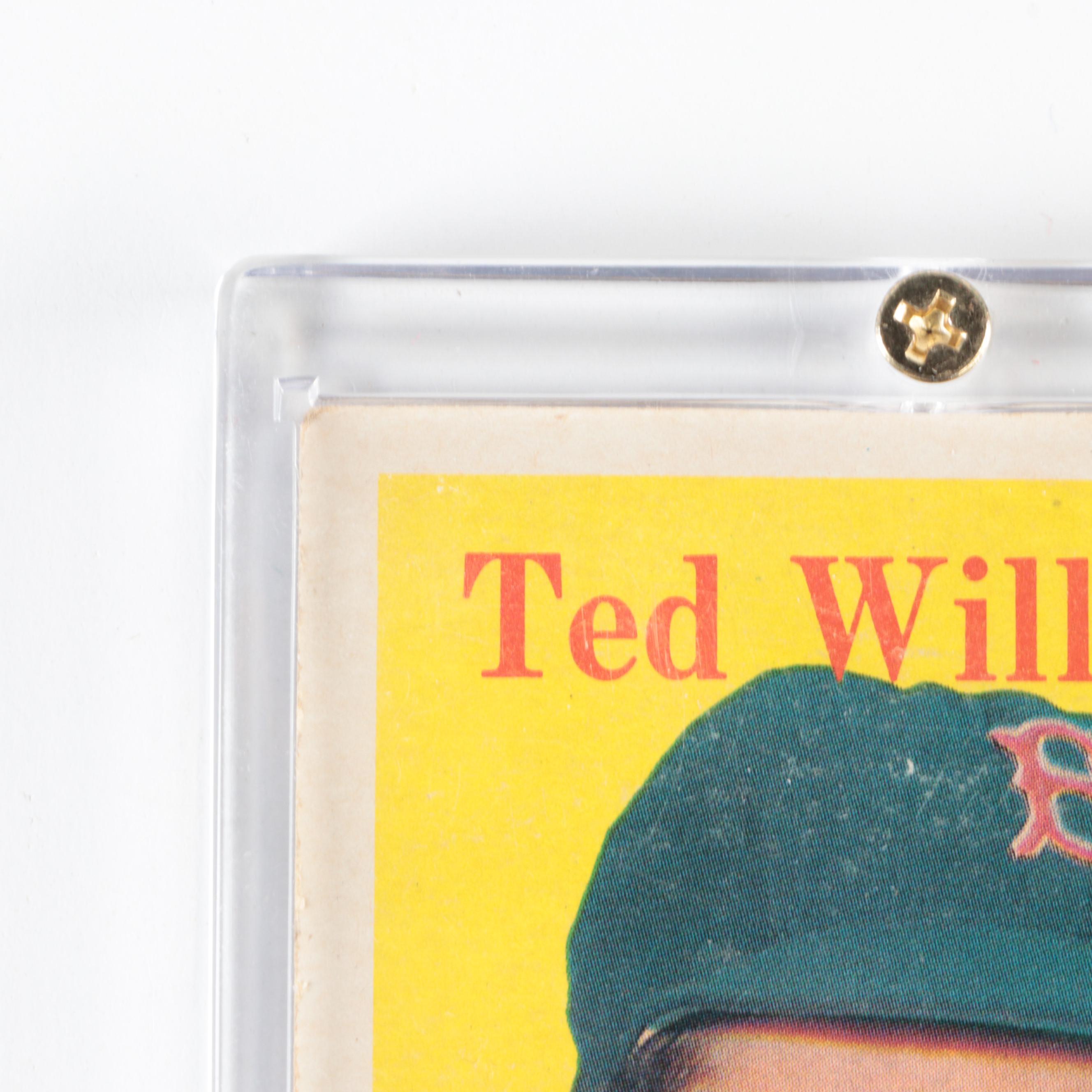 1958 and 1959 Topps Ted Williams and Willie Mays Baseball Cards