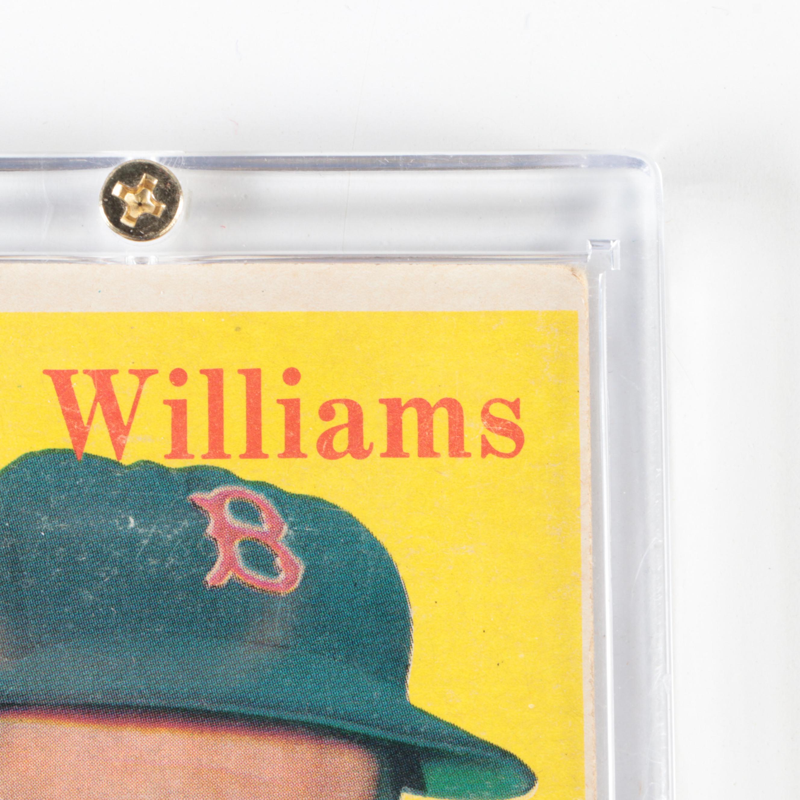 1958 and 1959 Topps Ted Williams and Willie Mays Baseball Cards