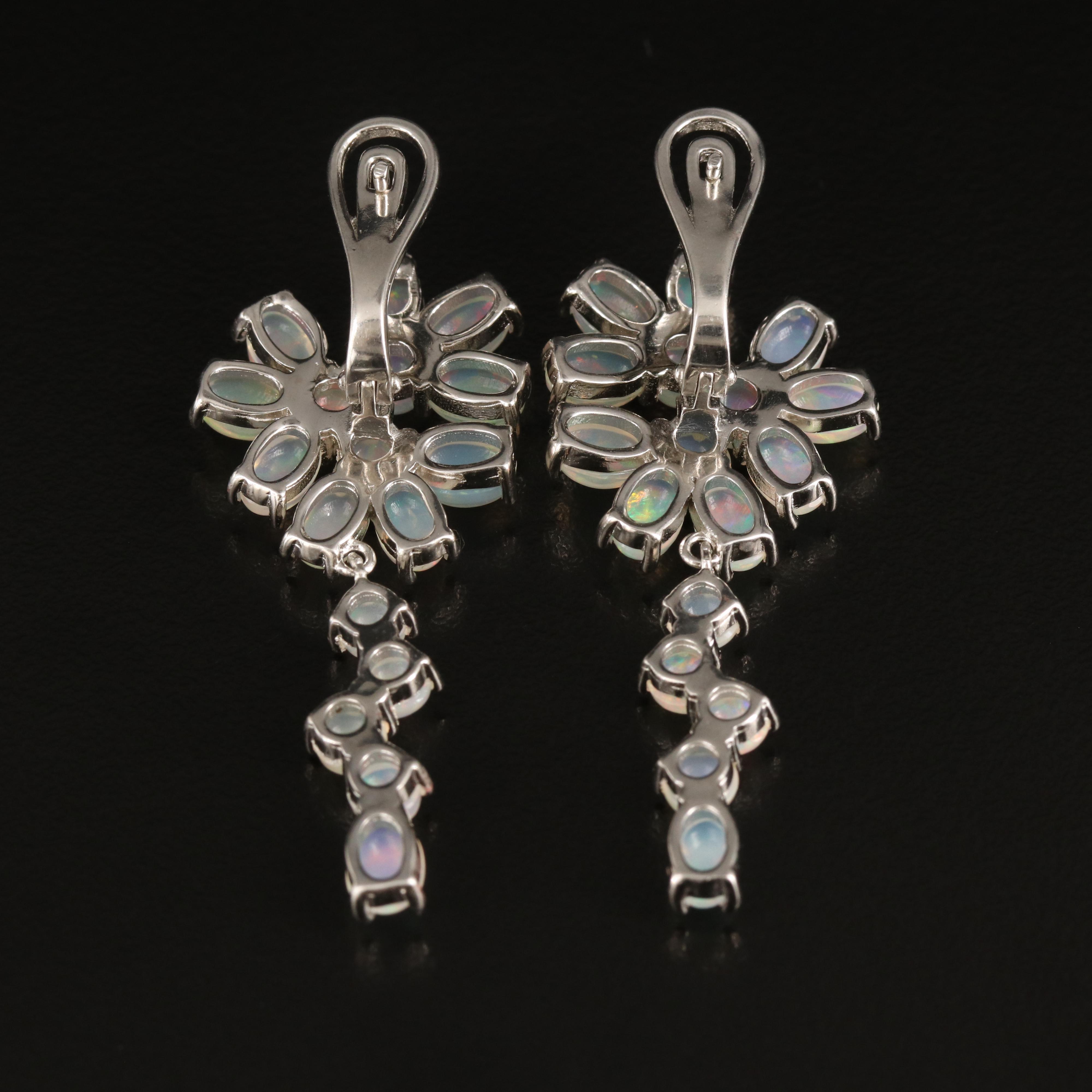 Sterling Opal Trailed Earrings