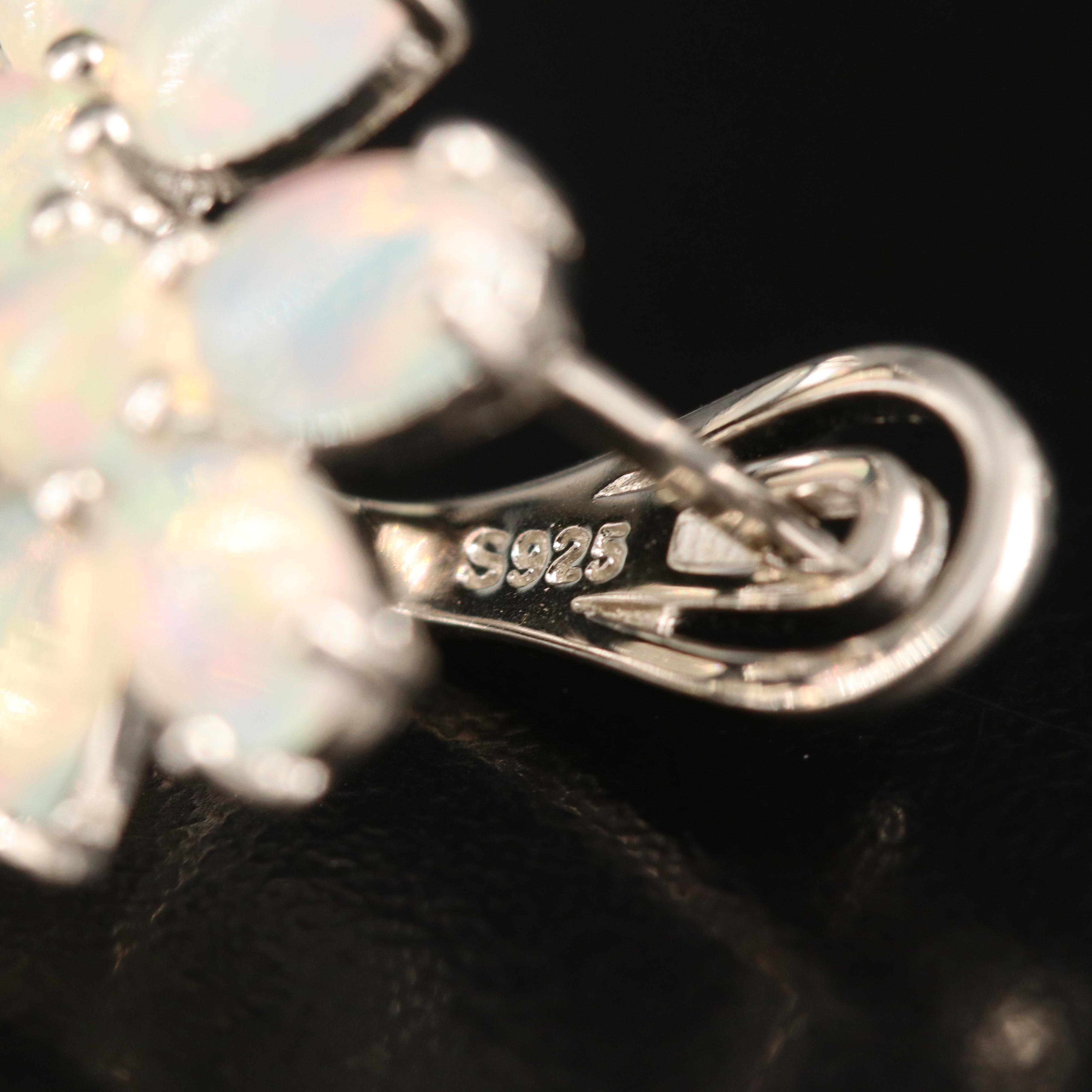 Sterling Opal Trailed Earrings