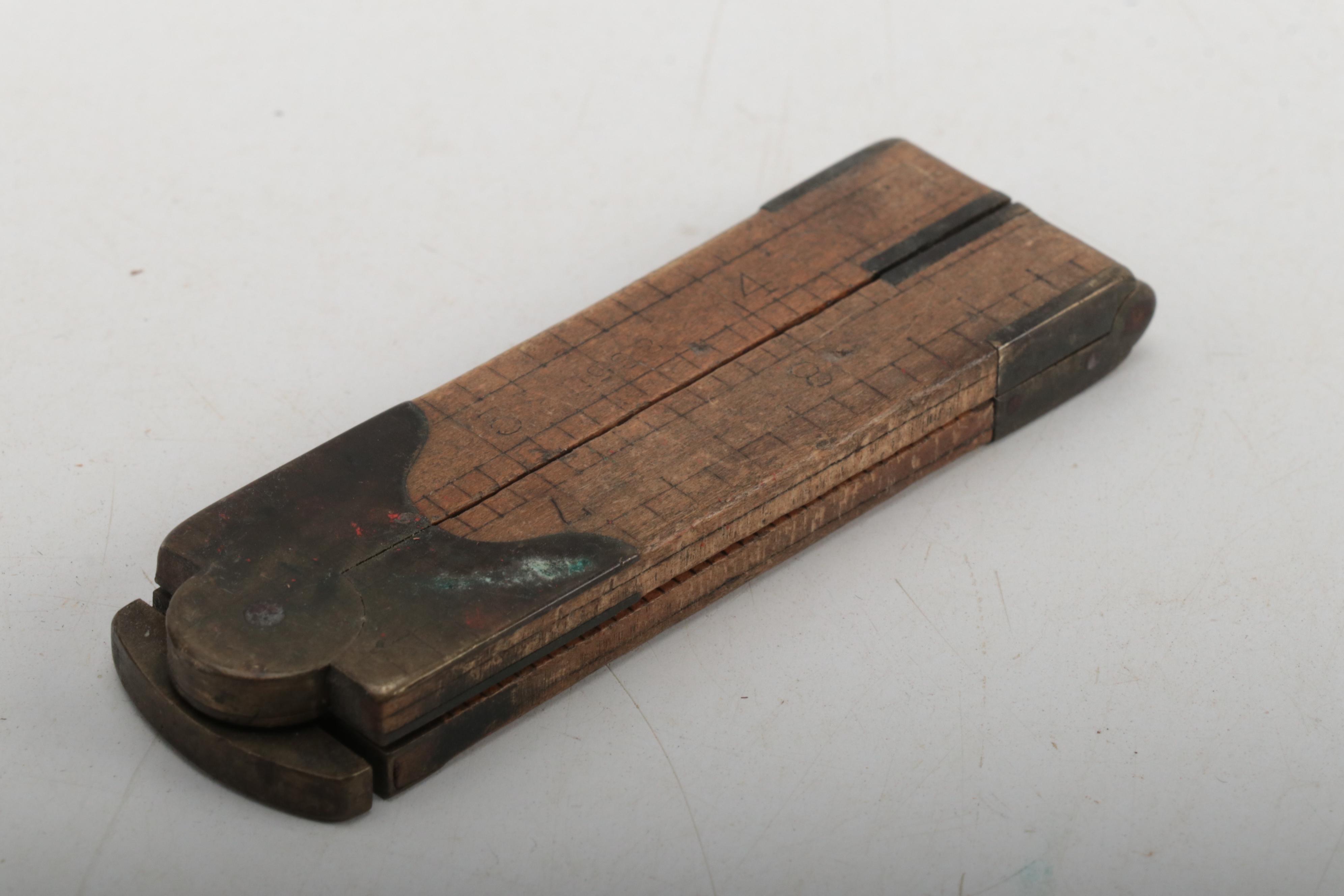 Lufkin Wooden Folding Rulers and Measuring Tapes, Mid-20th Century