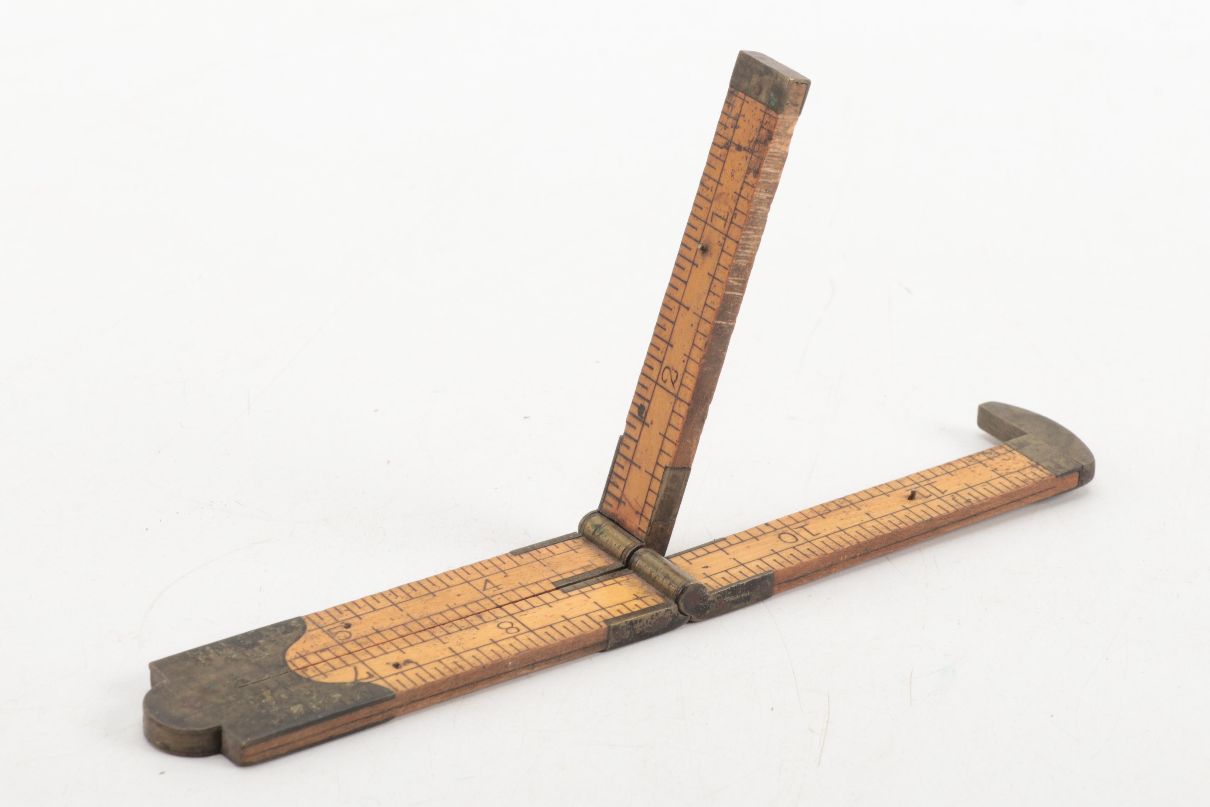 Lufkin Wooden Folding Rulers and Measuring Tapes, Mid-20th Century