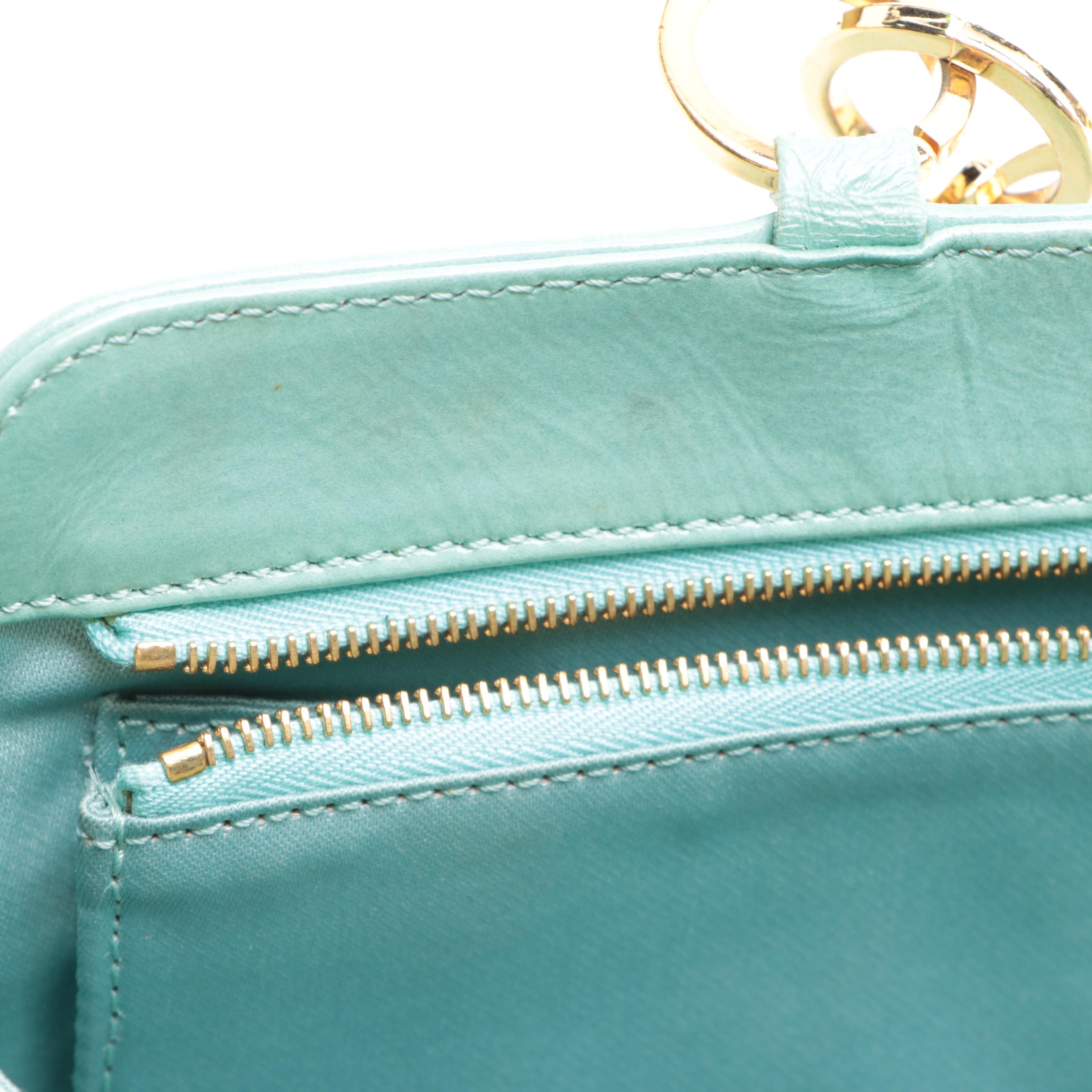 Versace Circular Chain Handbag in Patent Leather