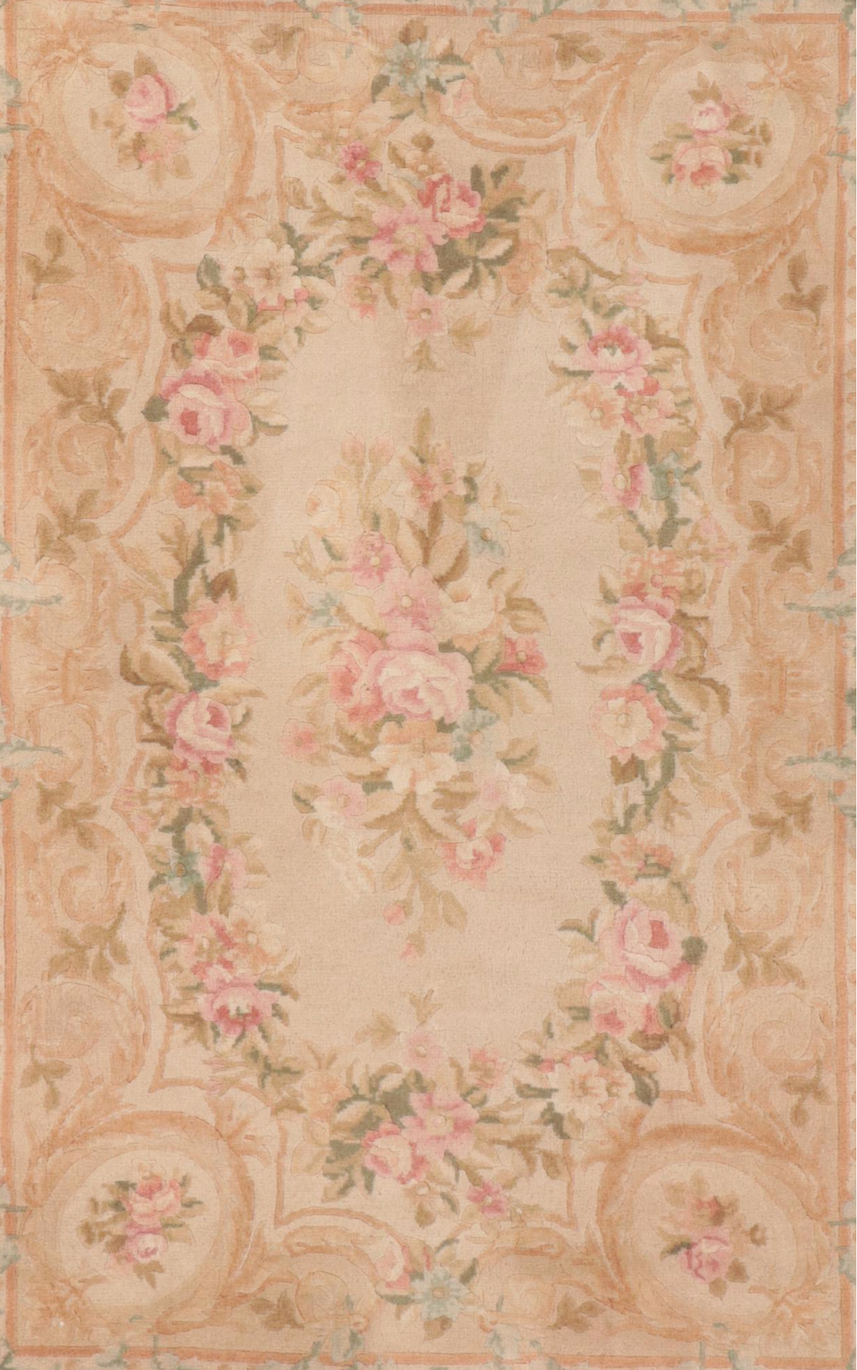 4'1 x 6' Hand-Knotted Sino-French Savonnerie Style Area Rug