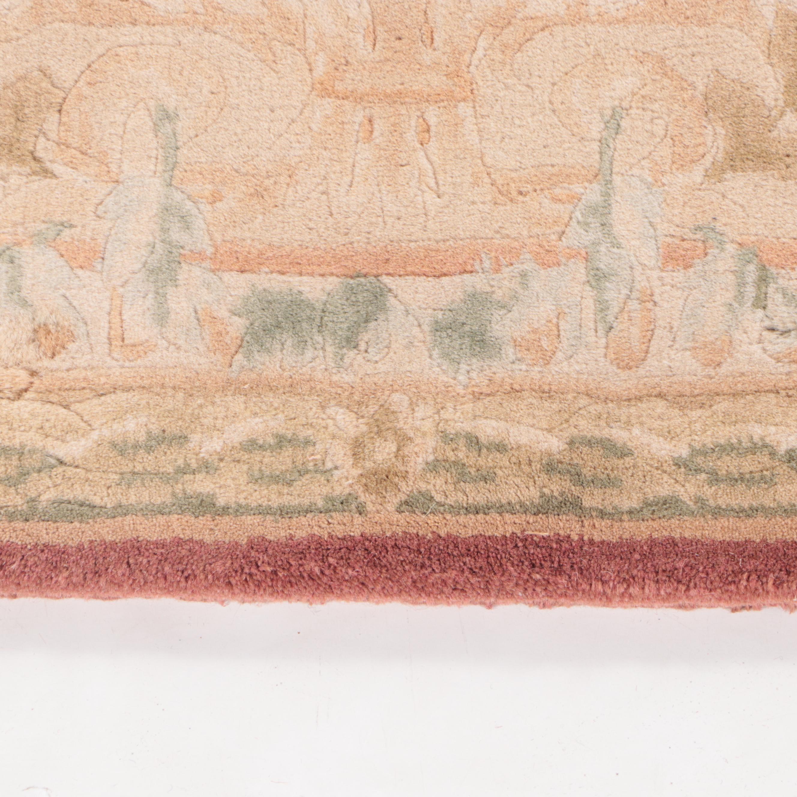 4'1 x 6' Hand-Knotted Sino-French Savonnerie Style Area Rug