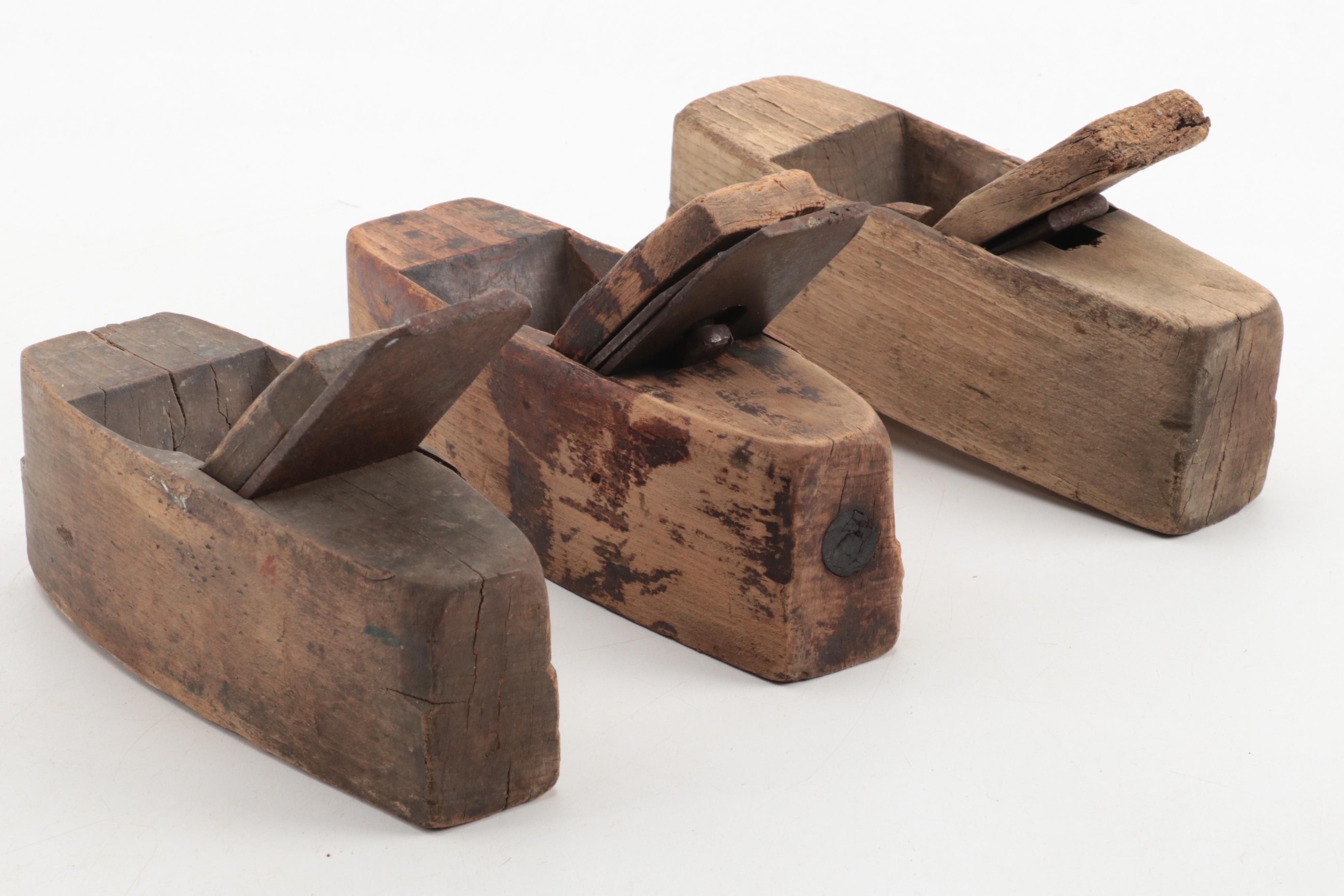 Carpenter Wooden Block Planes, 19th Century