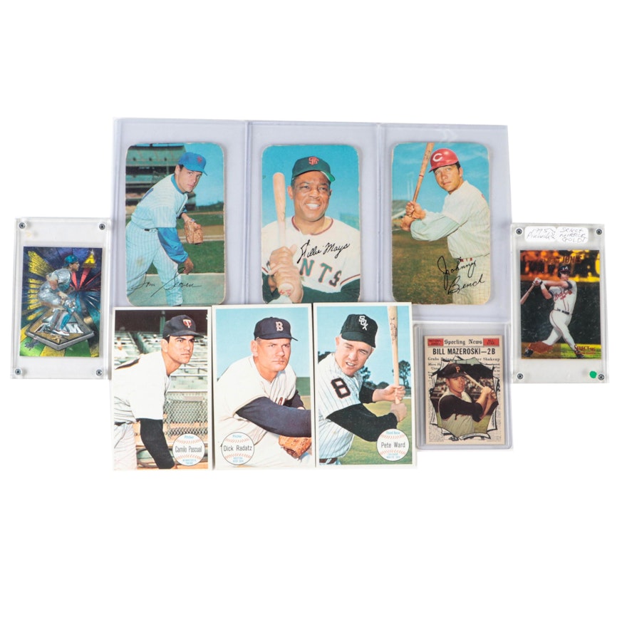 Topps, Other Baseball Cards with Mays, Mazeroski, Supers and More, 1960s–1990s
