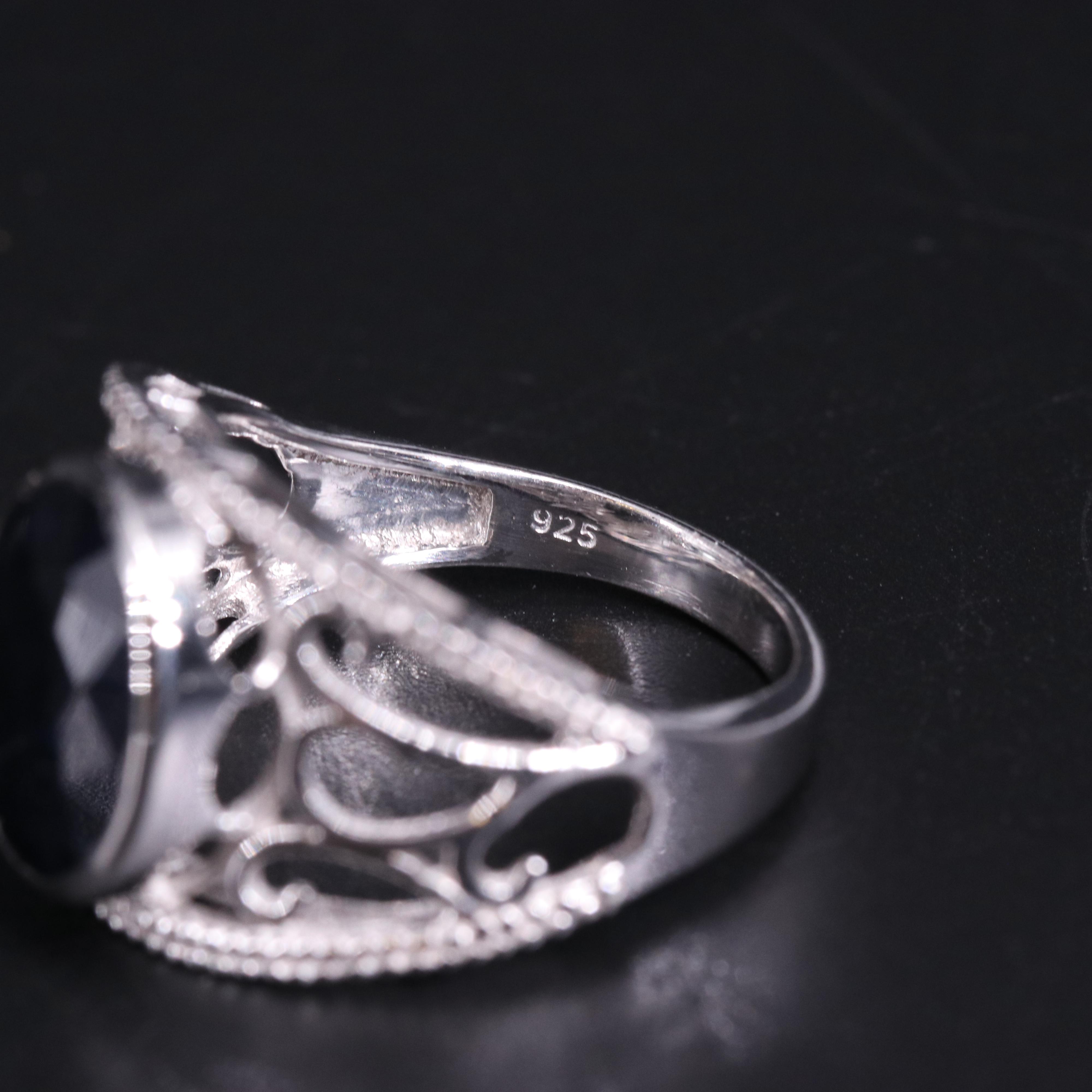 Assortment of Sterling Silver Gemstone Rings