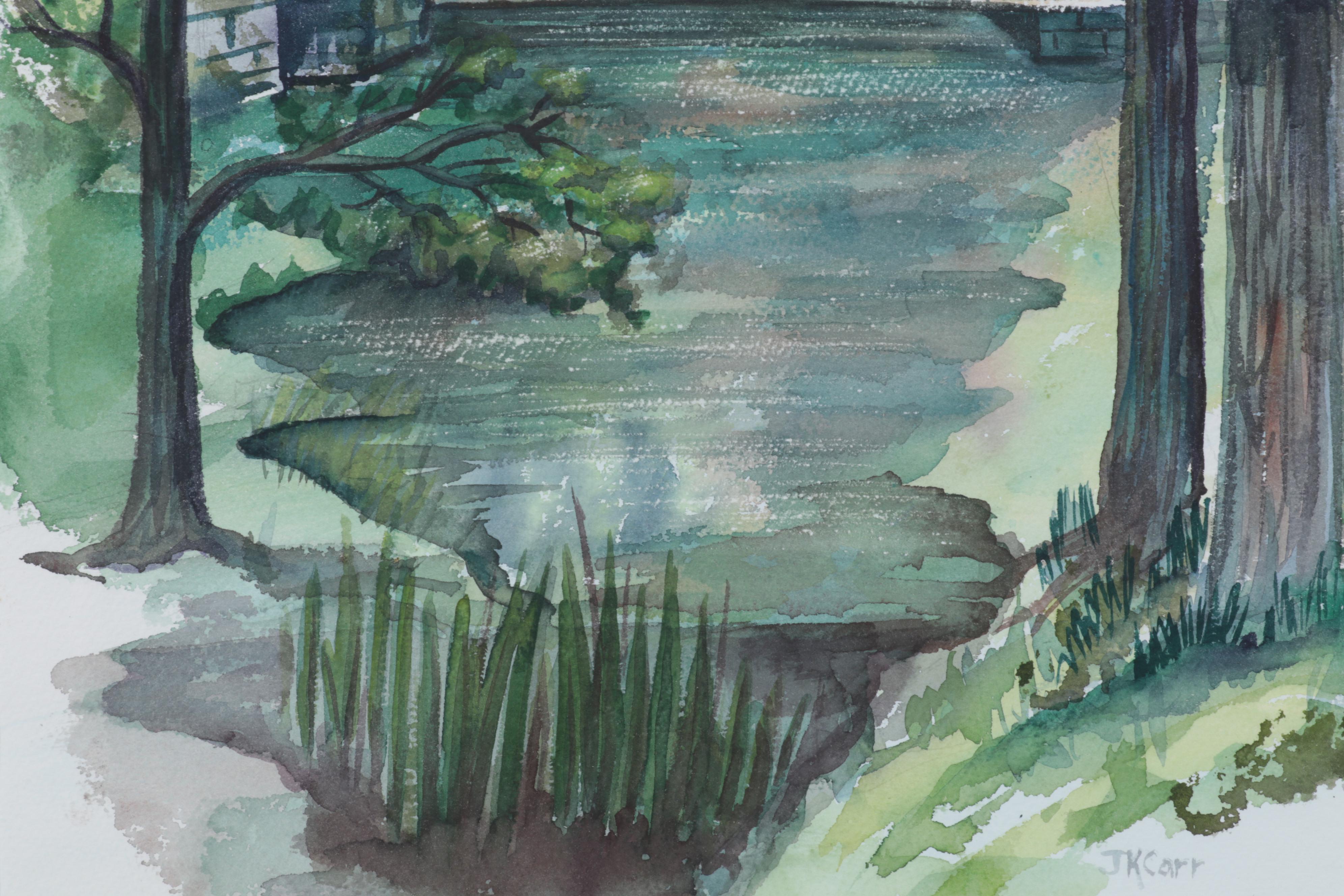 Janet K. Carr Watercolor Painting "Clifton Mills, Ohio," 2001