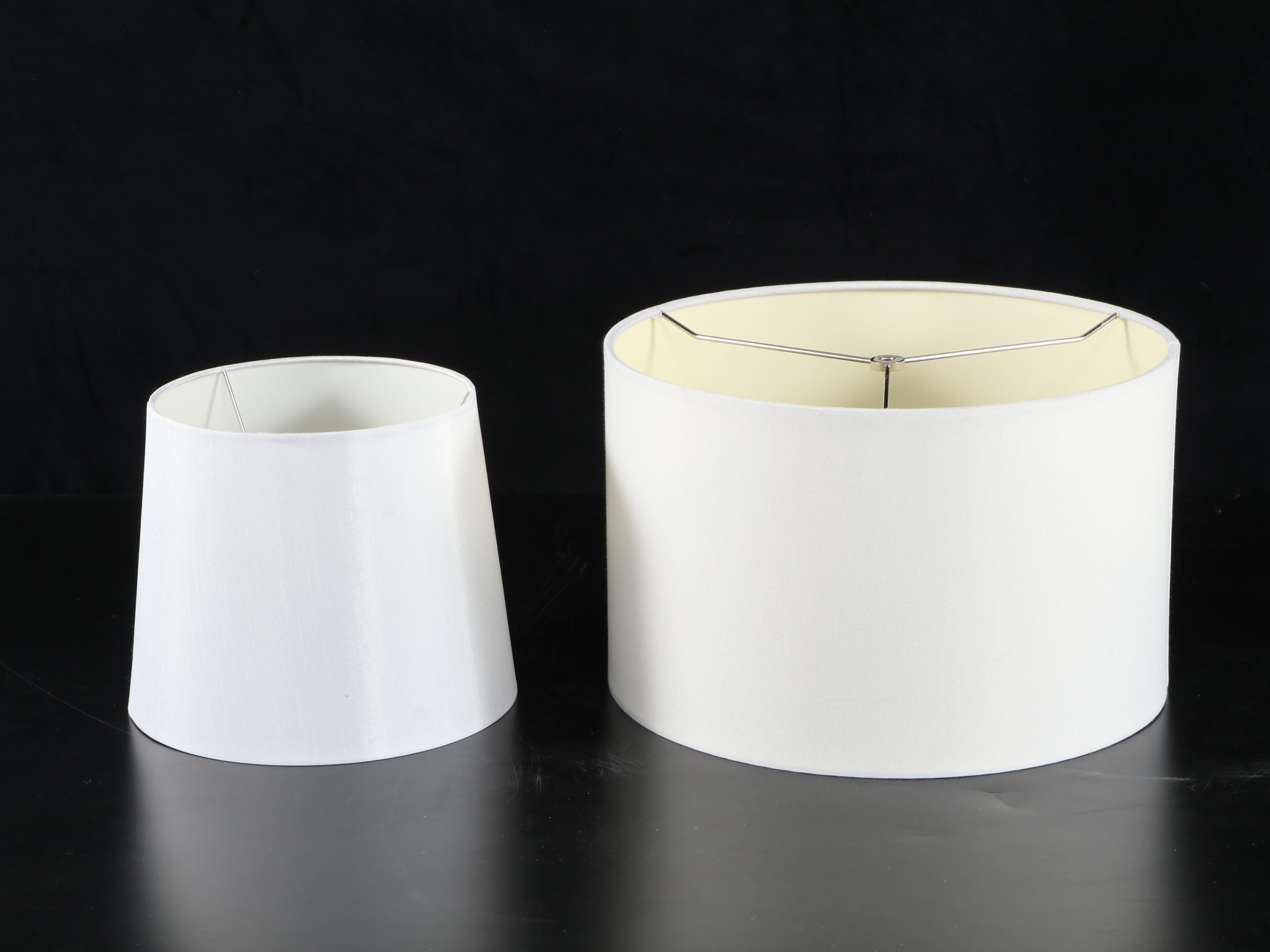 Crate & Barrel "Axiom" Brushed Metal Table Lamp with Other Table Lamp