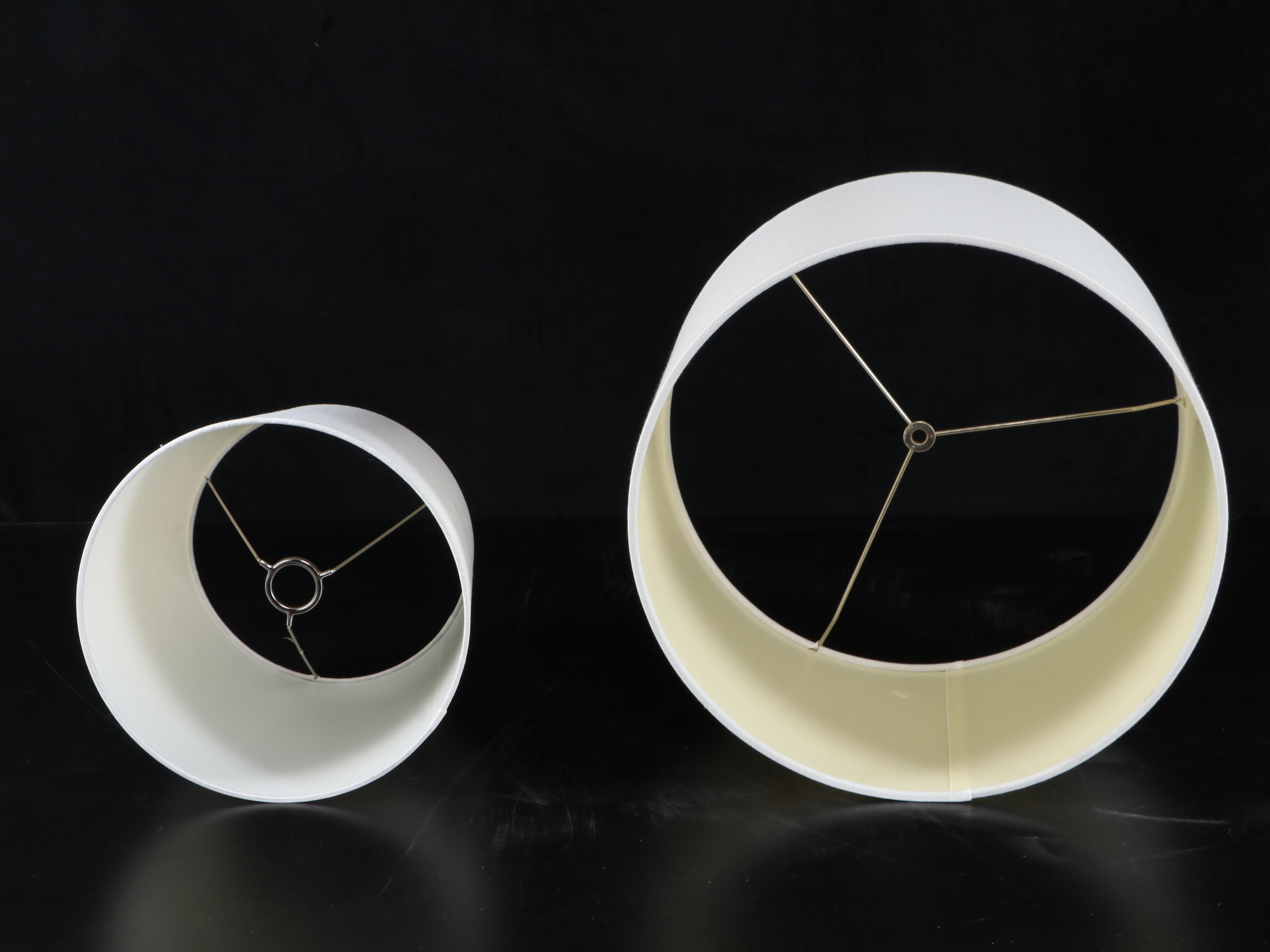 Crate & Barrel "Axiom" Brushed Metal Table Lamp with Other Table Lamp