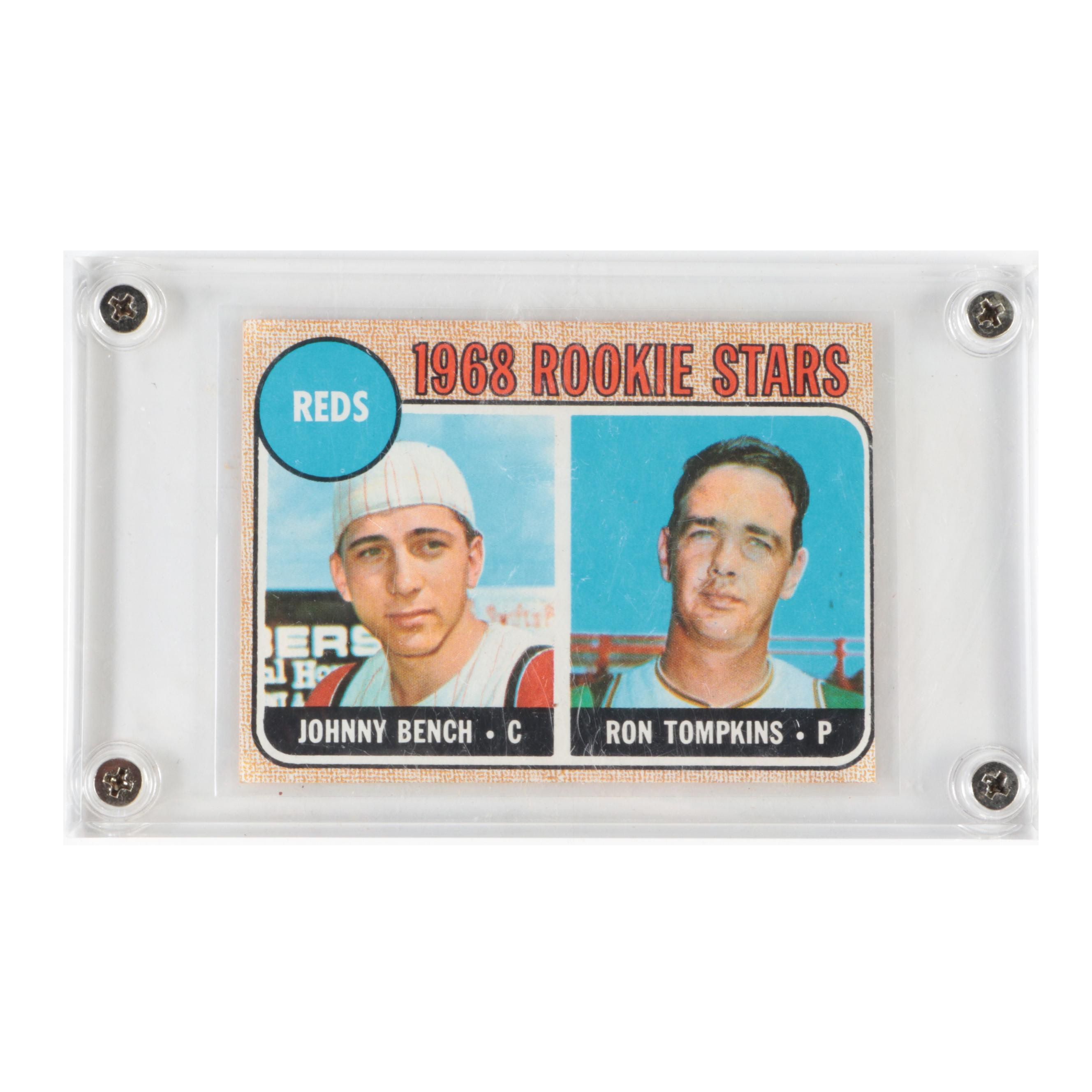 1968 Topps Johnny Bench and Ron Tompkins #247 Rookie Baseball Card