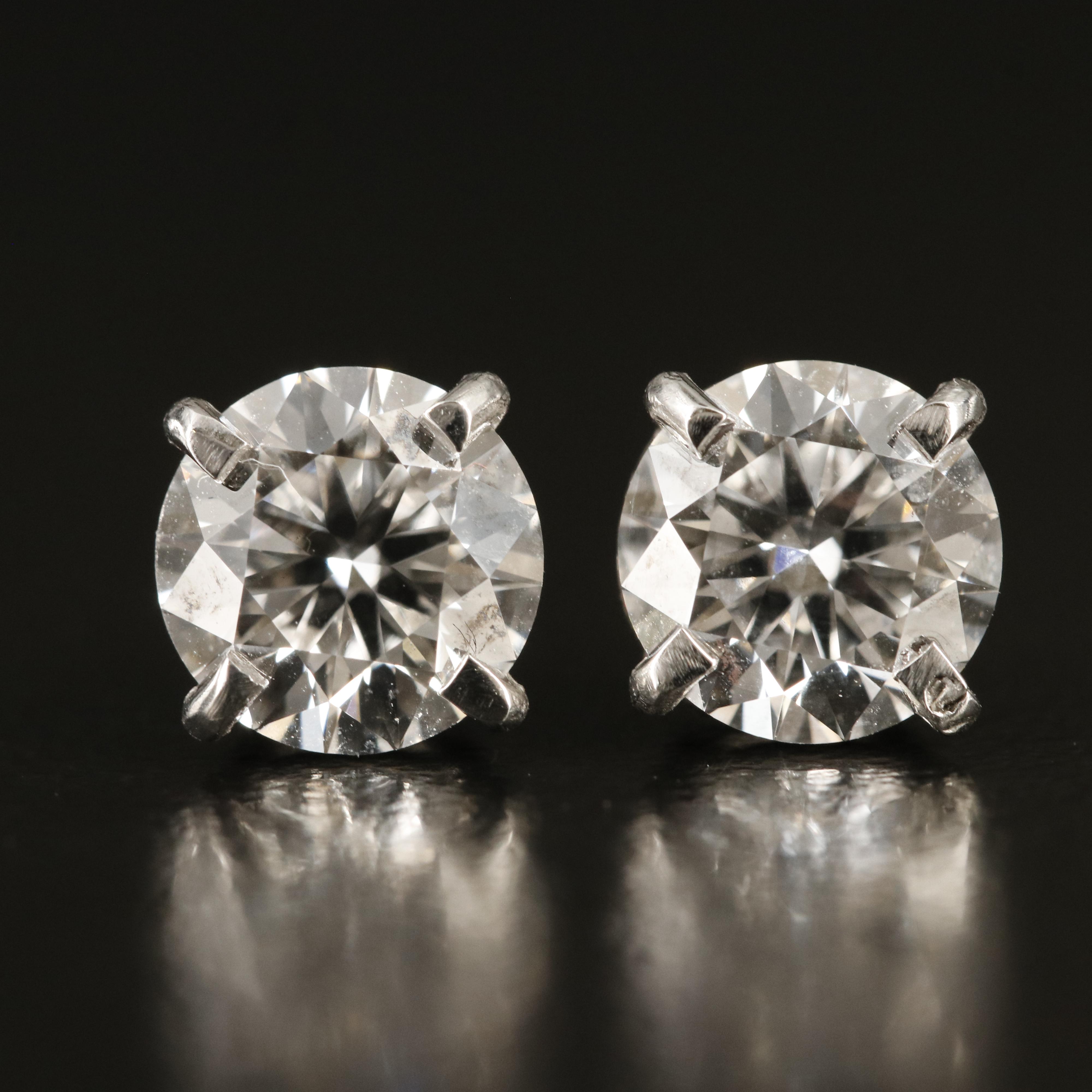 Platinum 2.33 CTW Lab Grown Diamond Stud Earrings with IGI Reports
