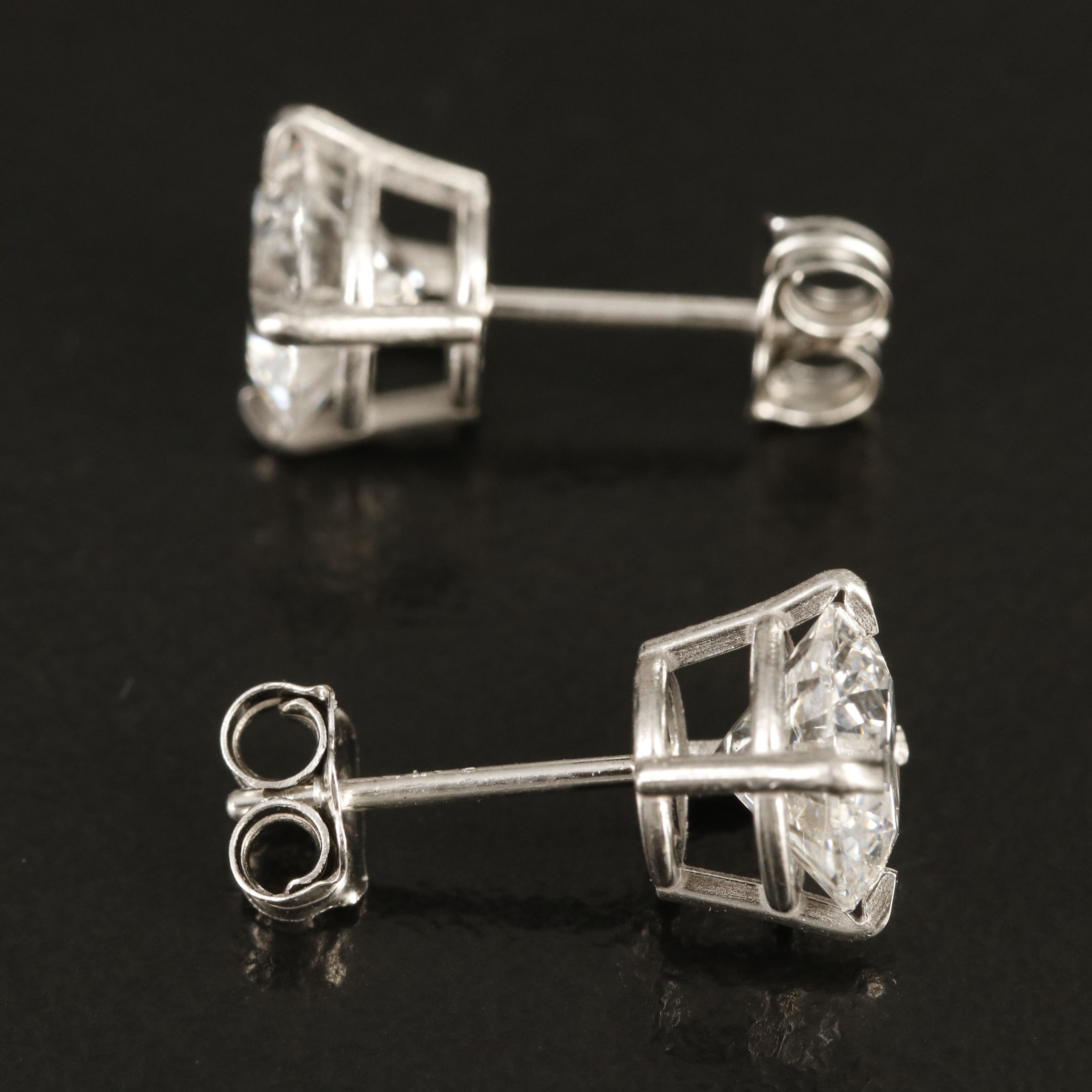Platinum 2.33 CTW Lab Grown Diamond Stud Earrings with IGI Reports