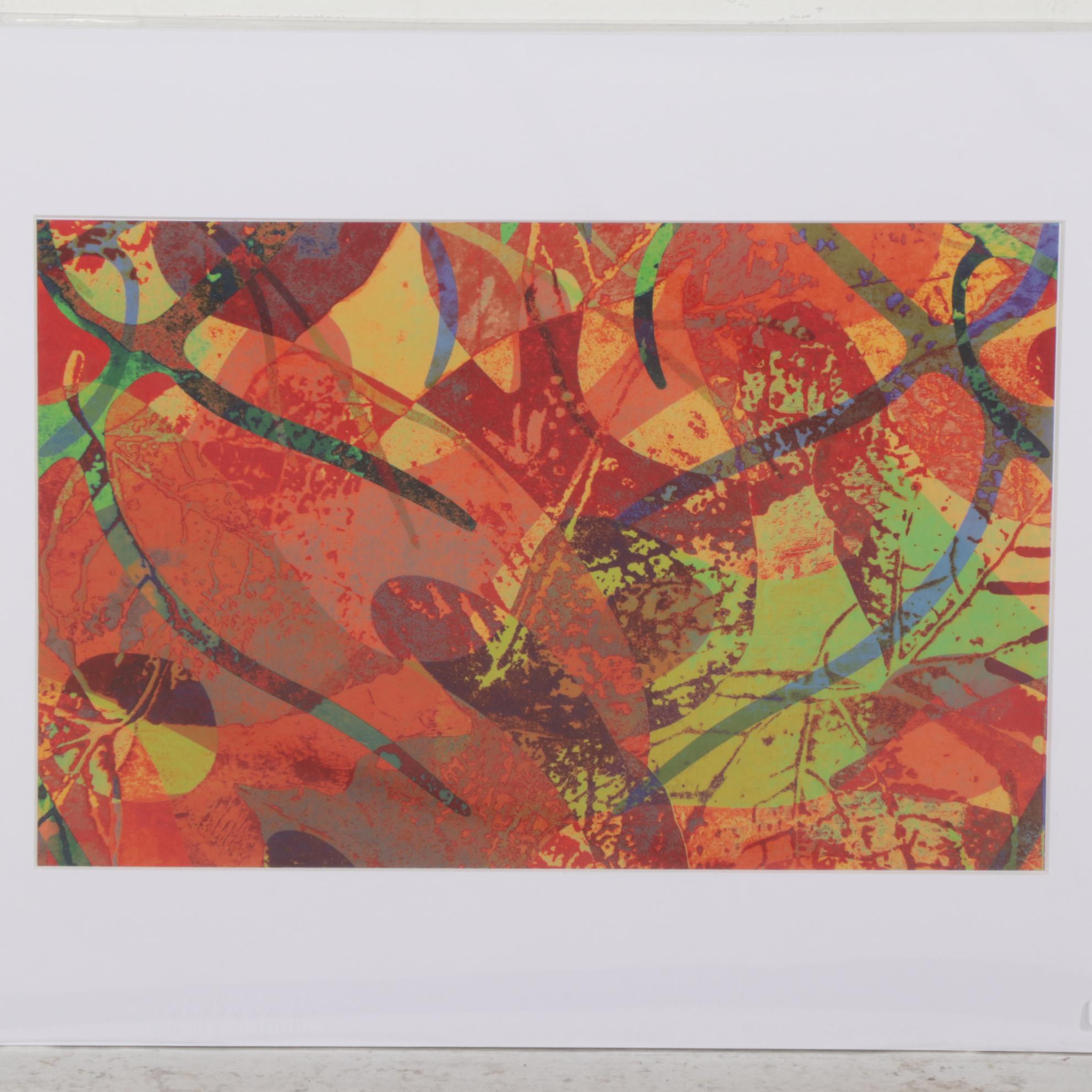 R. Kay Piar Folk Art Giclées "Heart to Heart" and "Leaves," 21st Century