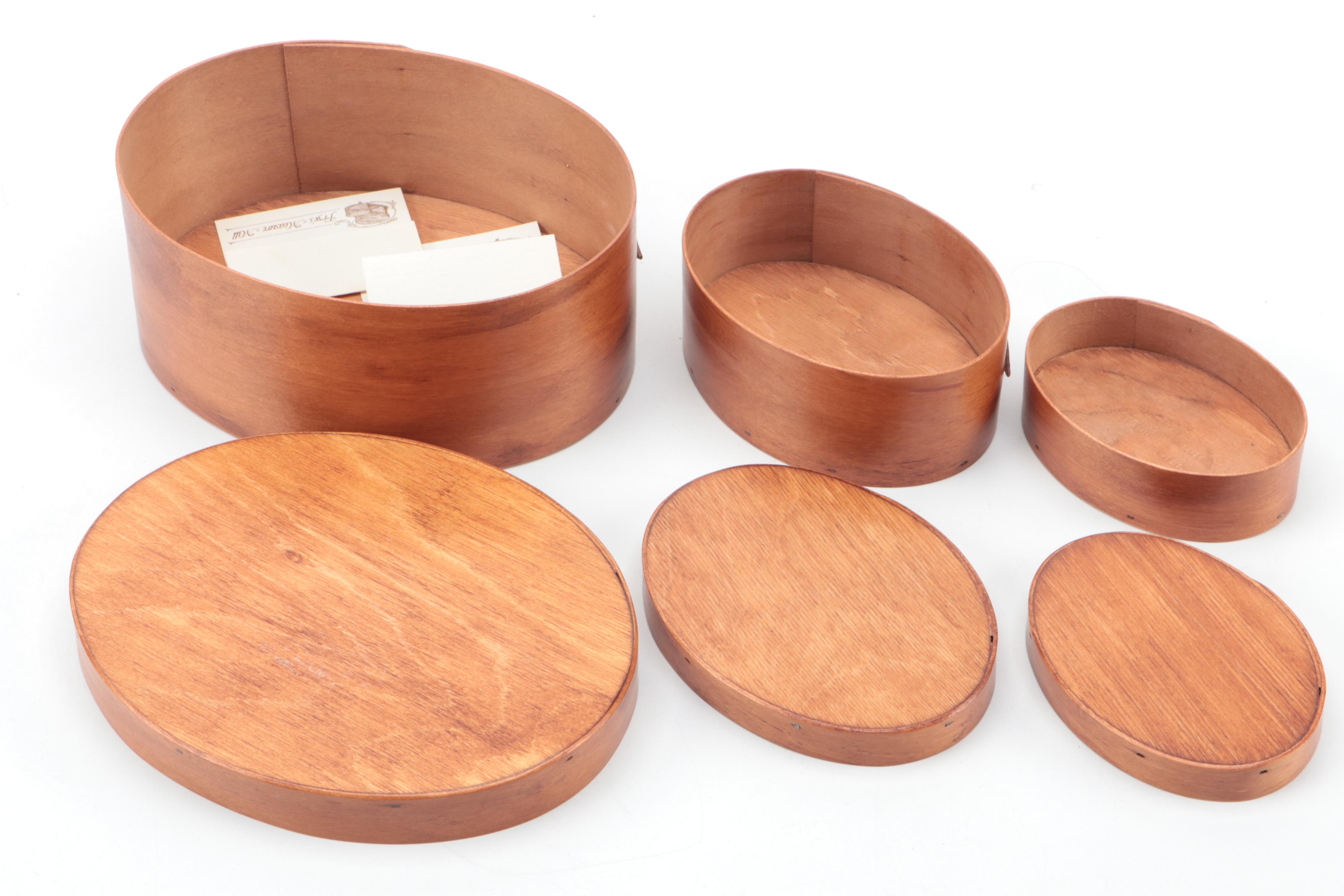 Frye's Measure Mill Maple Bentwood Shaker Boxes