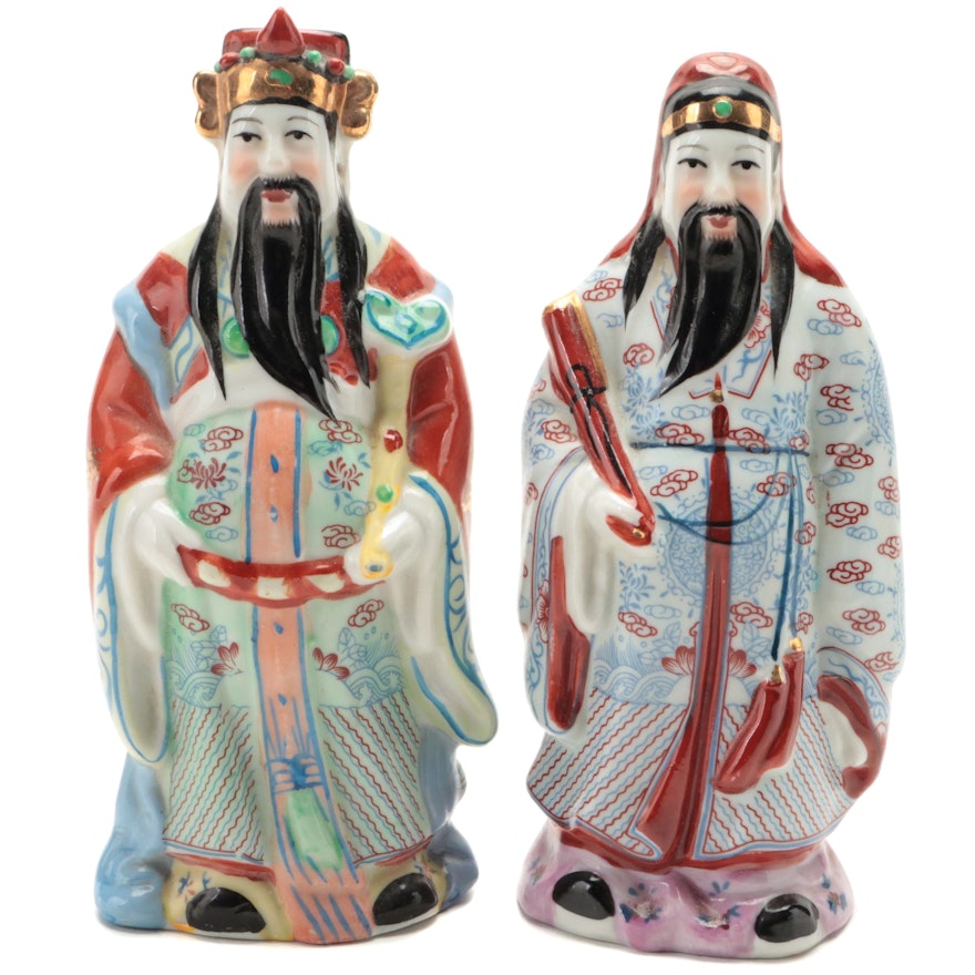 Chinese Porcelain Famille Rose Immortals Figurines