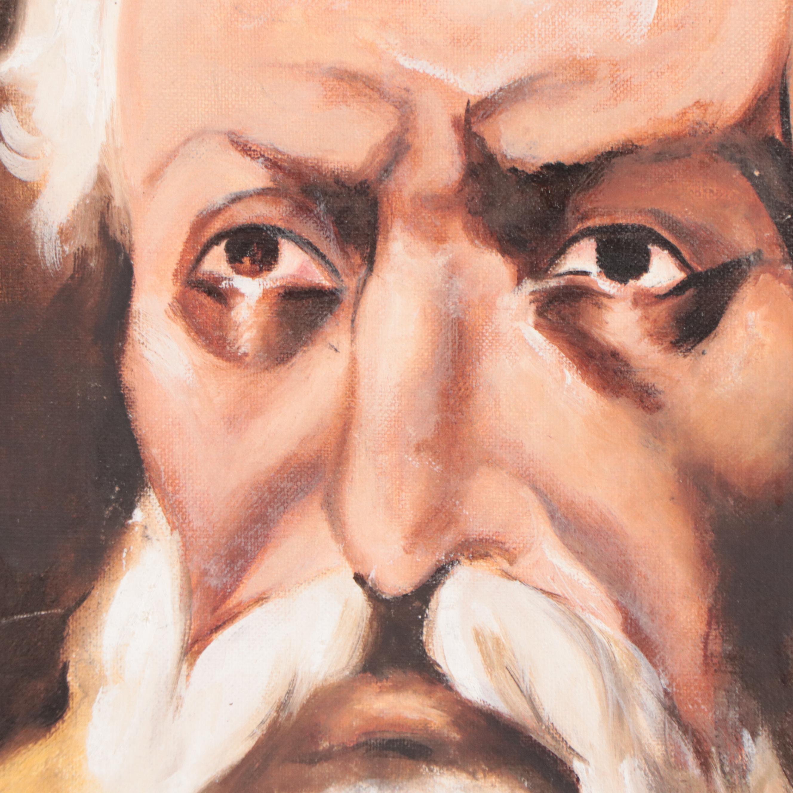 Will Portis Oil Painting of Rabbis, 1973