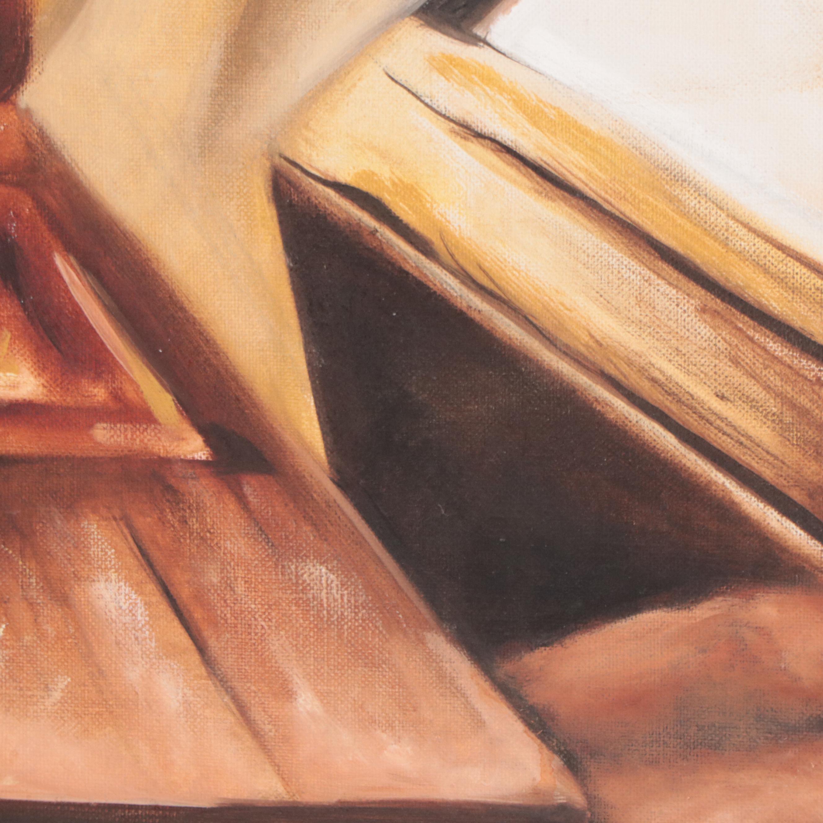 Will Portis Oil Painting of Rabbis, 1973