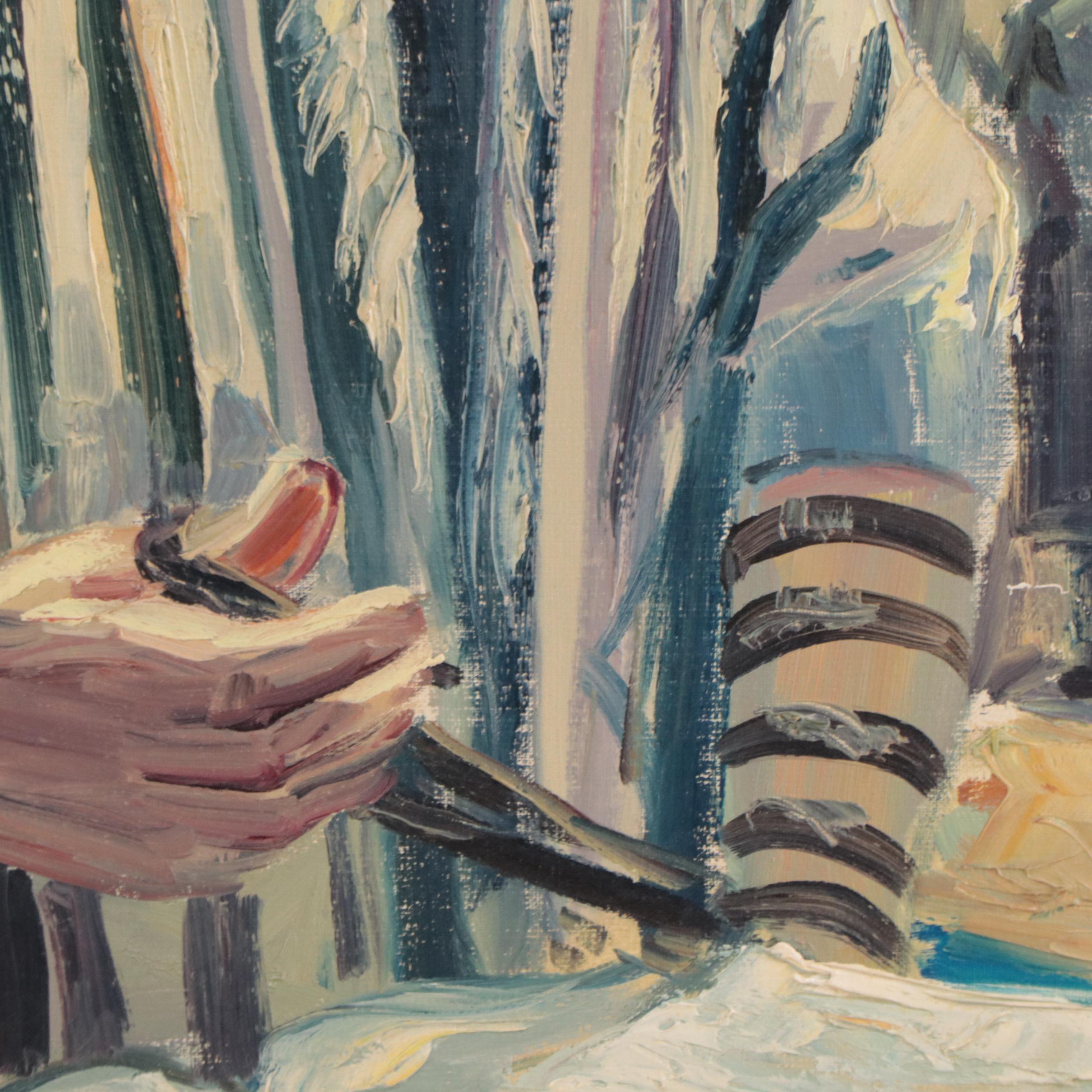 Jordaens Oil Painting of Rabbi at The Western Wall