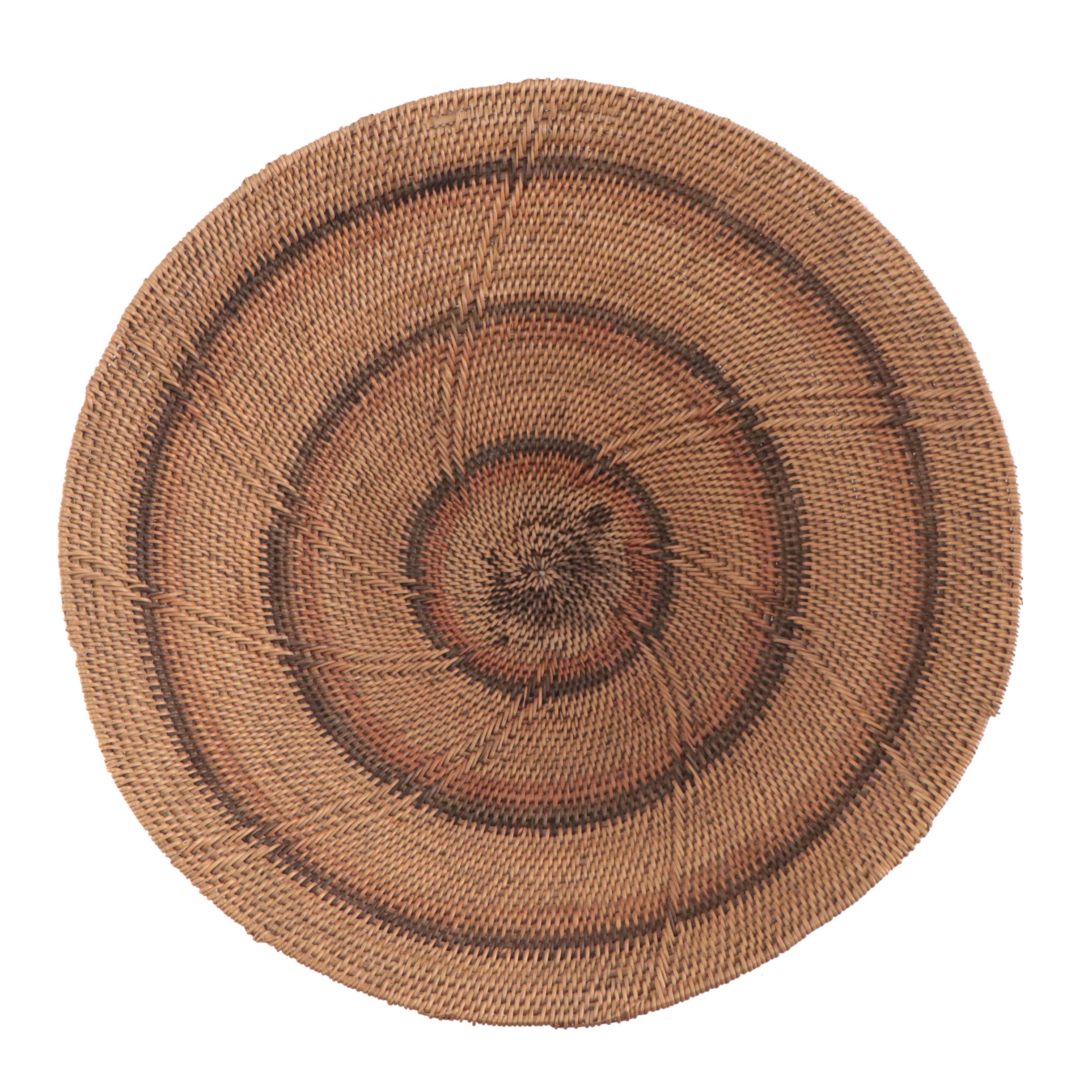 Mbunda Woven Makenge Root Basket, Zambia
