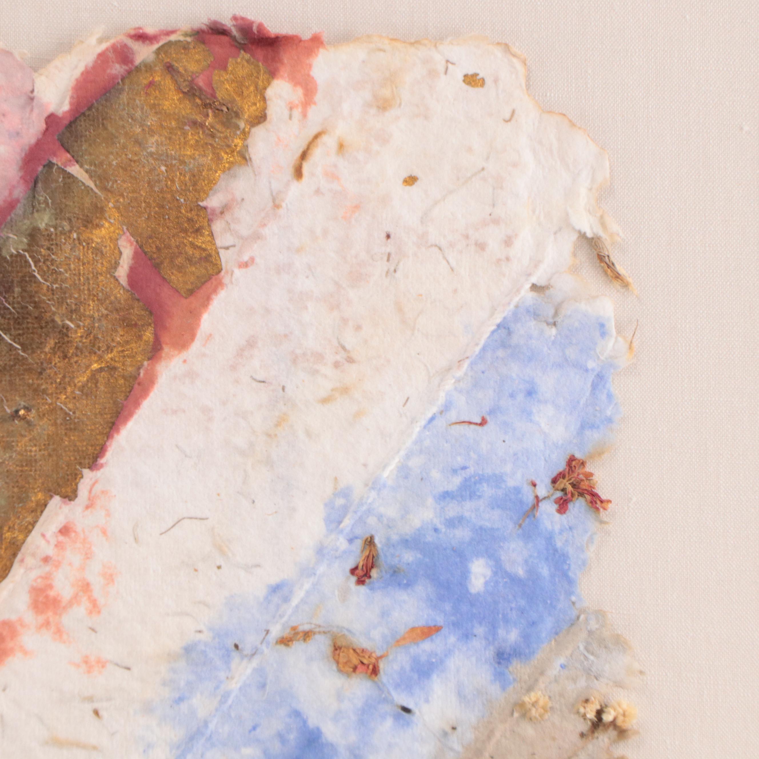 Michael Verlangieri Abstract Mixed Media Composition "Stripes," 1980