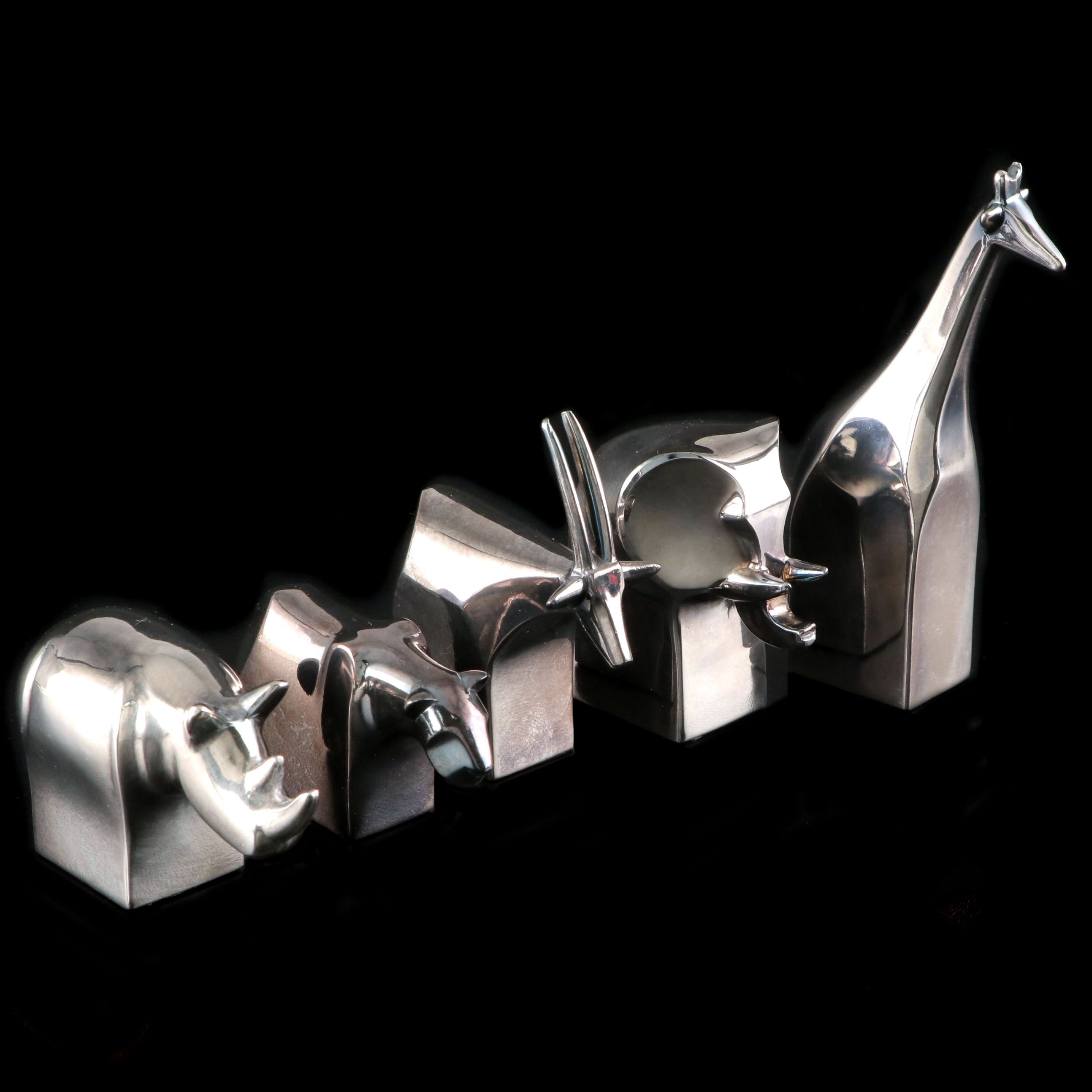 Dansk Silver Plate Lioness and Other Miniature Animals