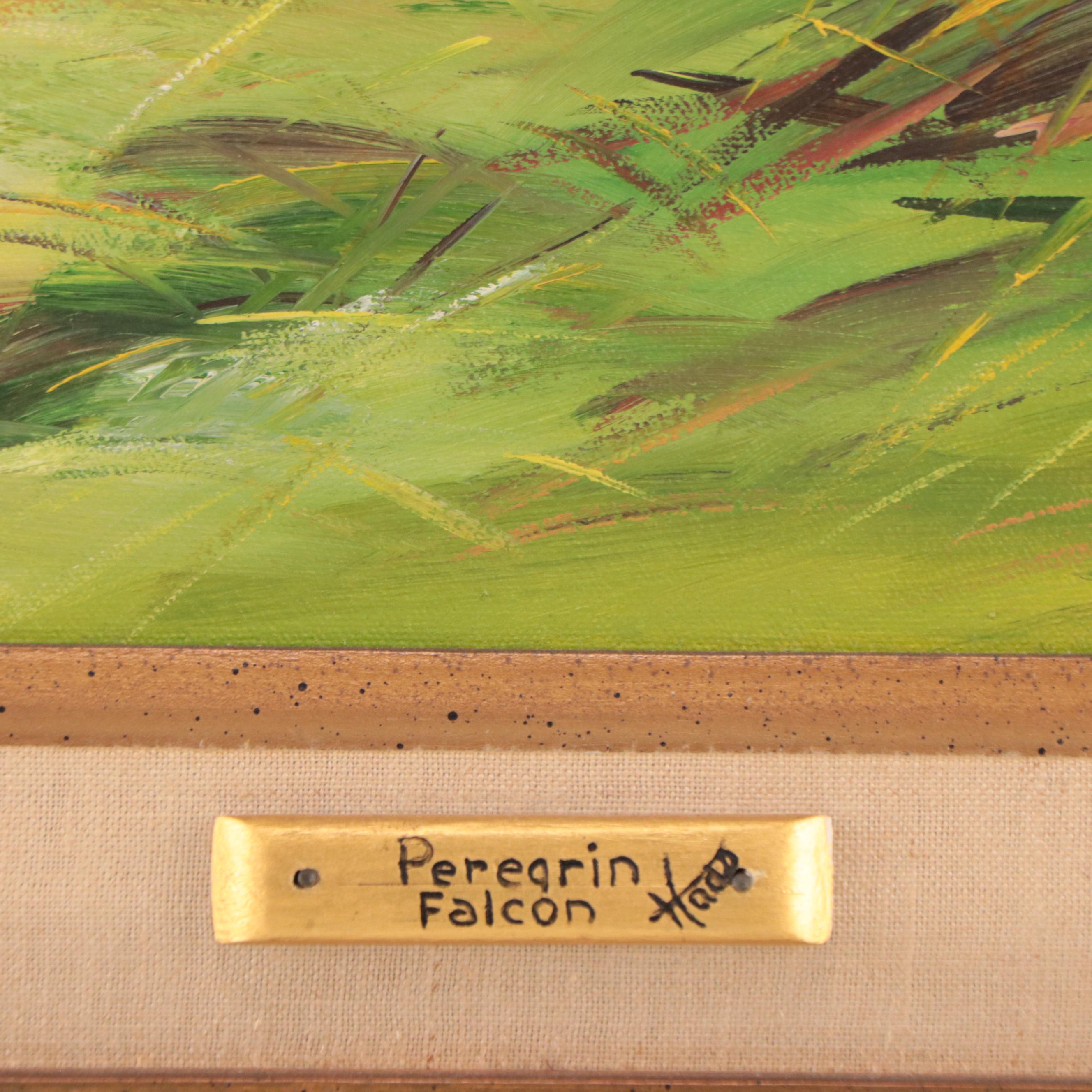 Haas Oil Painting "Peregrine Falcon"