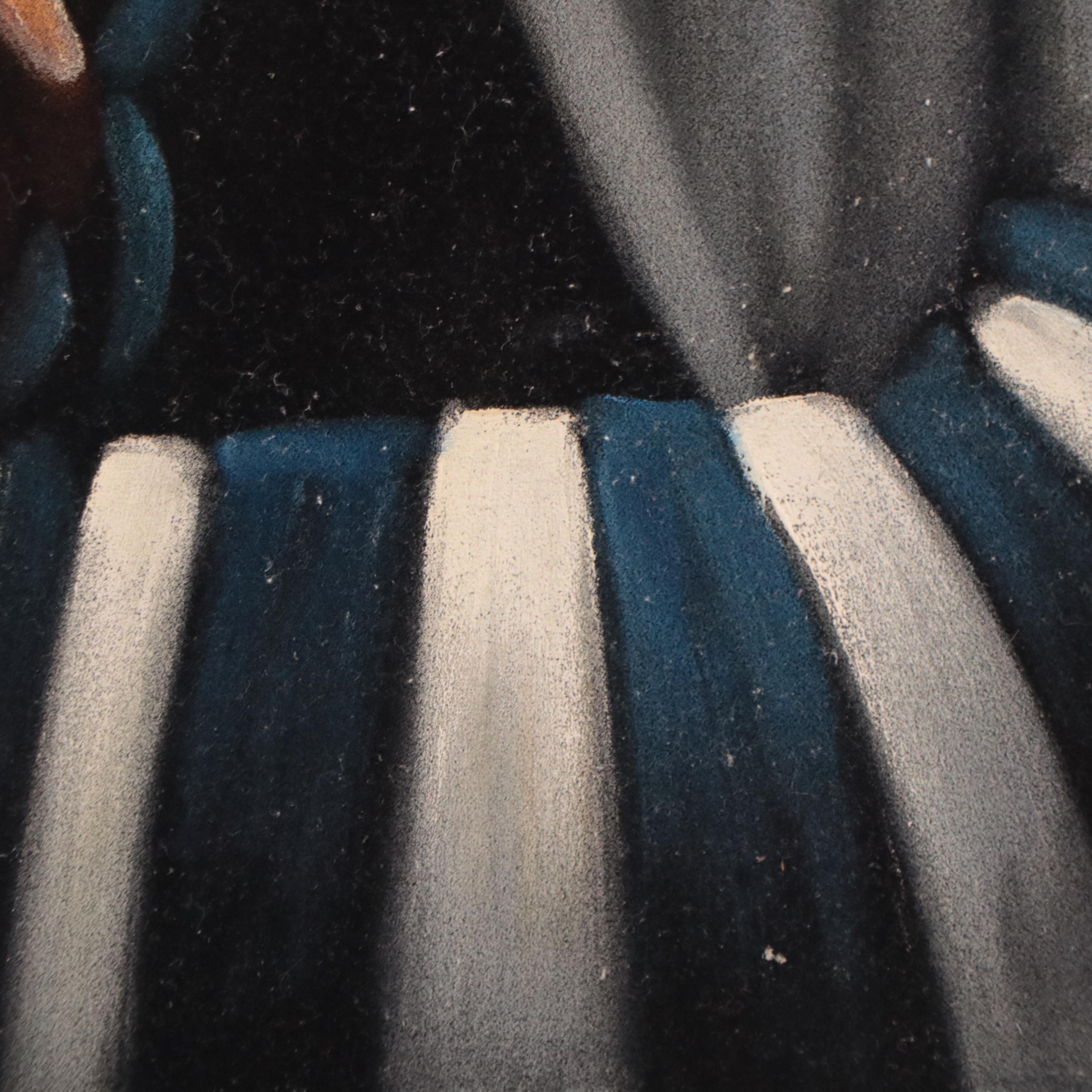 Acrylic Painting of Rabbi Scholar Reading Scripture