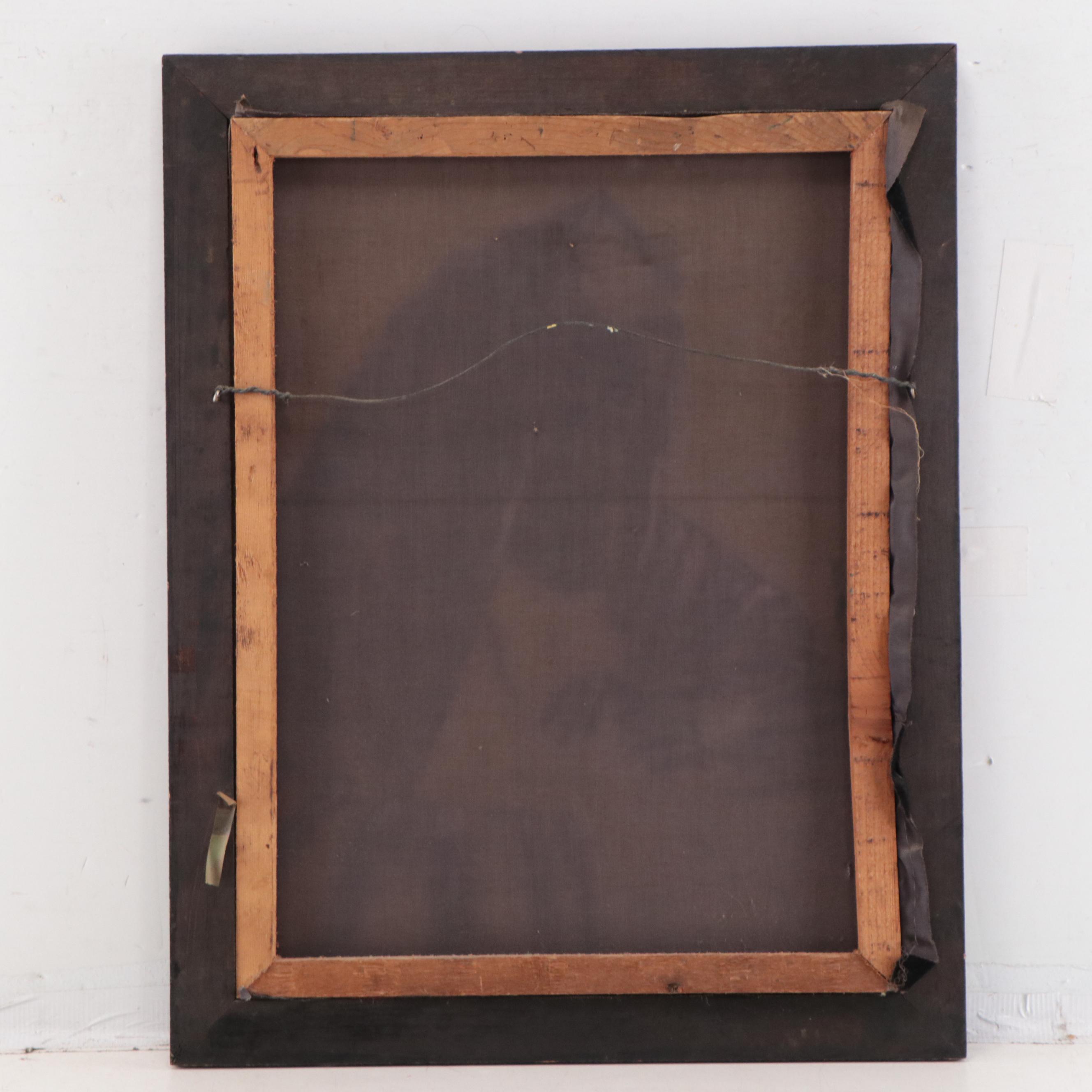 Acrylic Painting of Rabbi Scholar Reading Scripture